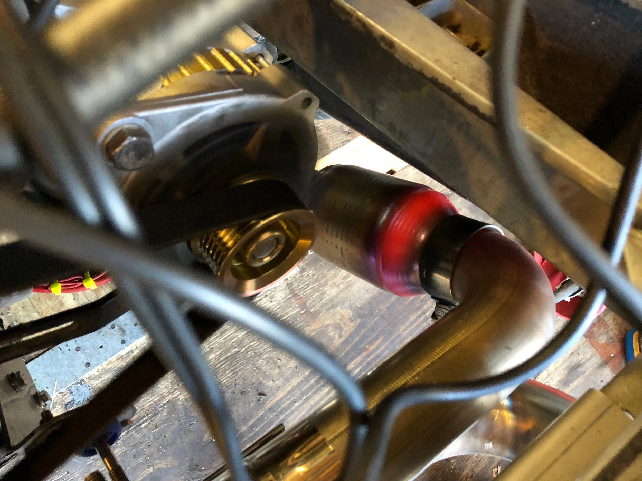 The catalytic converter glowing as the engine warmed up. They're not supposed to do that.