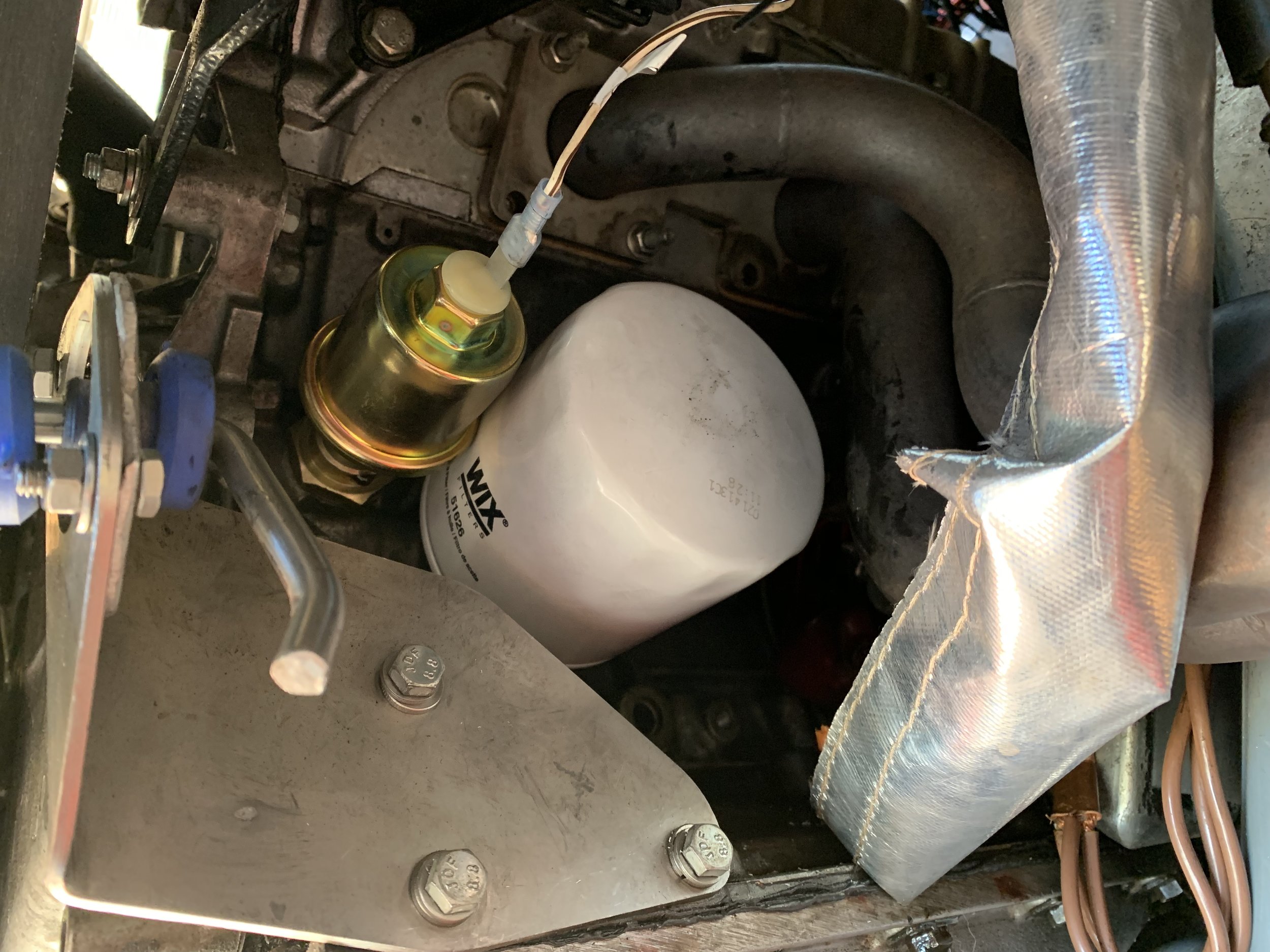 Final installation with a Wix 51626. There is just barely enough clearance.
