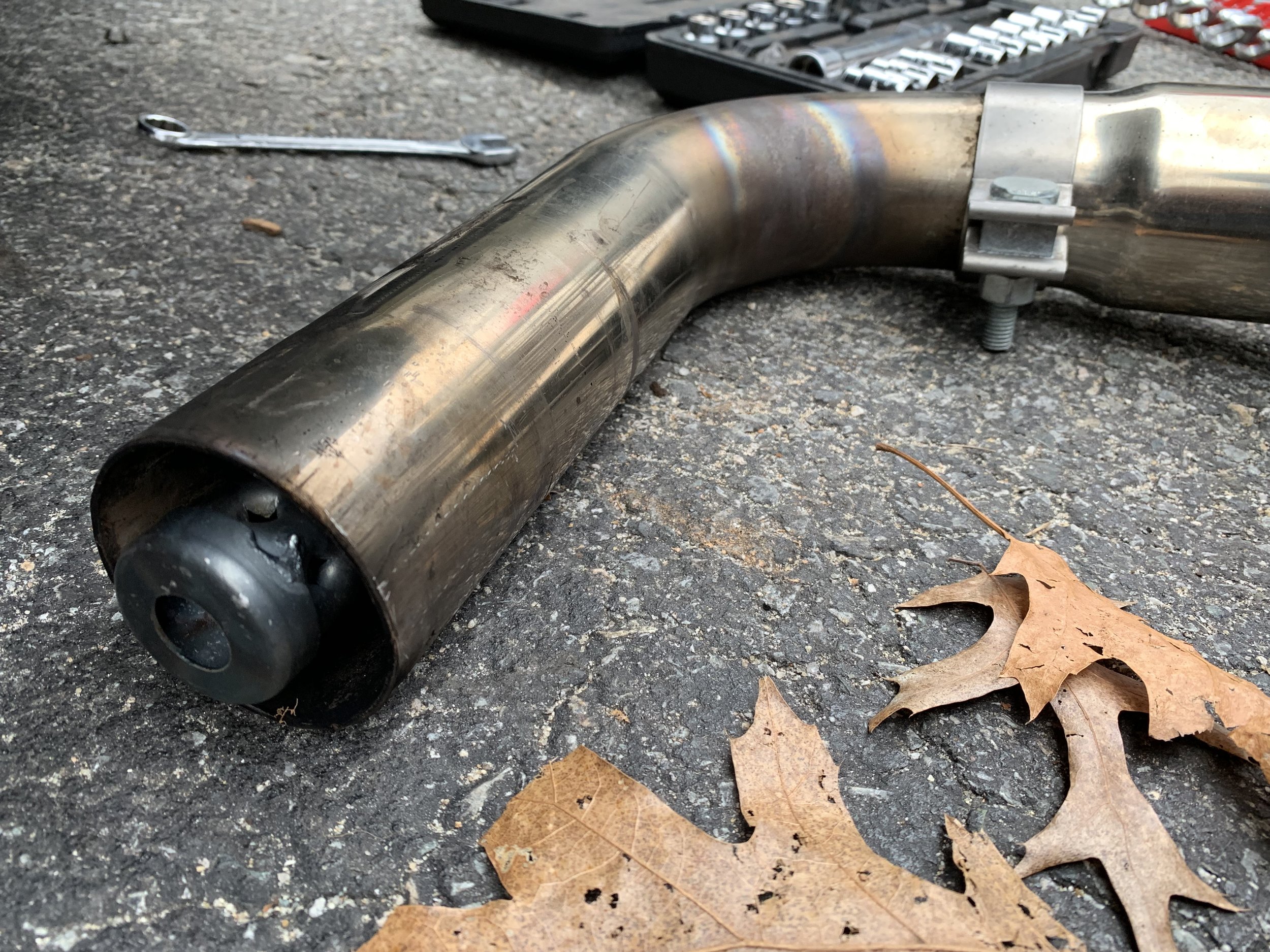 One of the silencers mostly installed in the exhaust pipe.