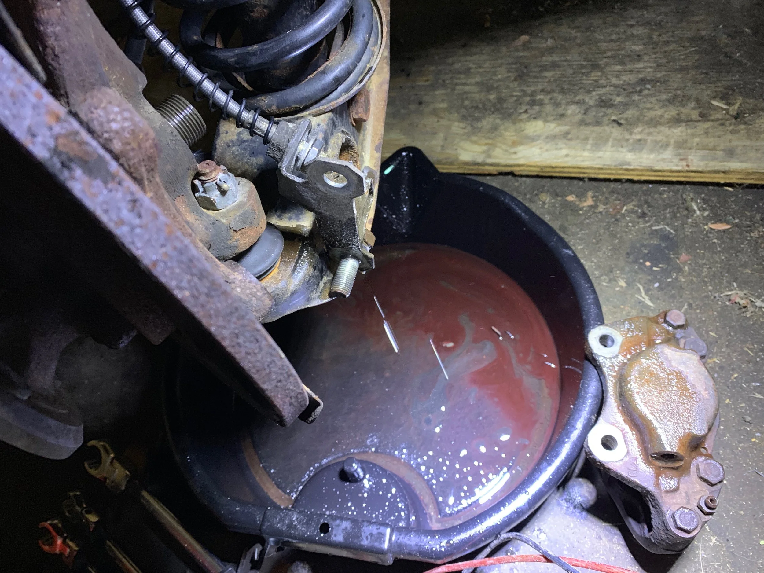 Make sure you have something to catch the brake fluid when you disconnect the lines.