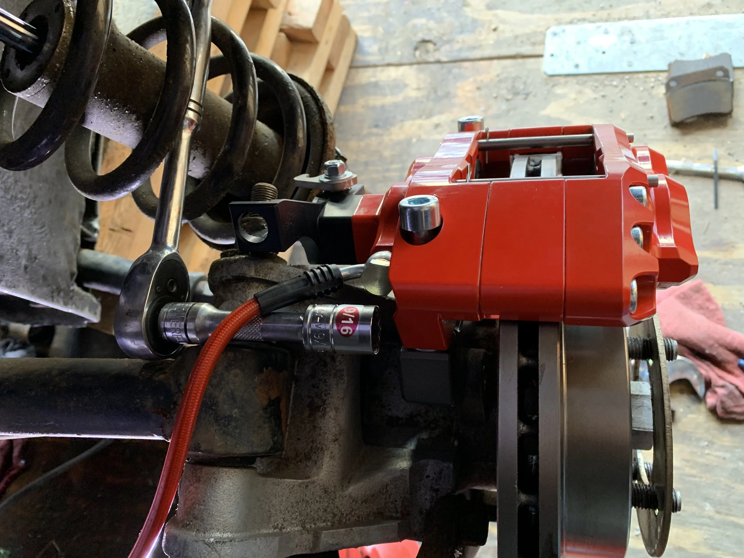 The 9/16 socket needed to remove and install the brake caliper mount.