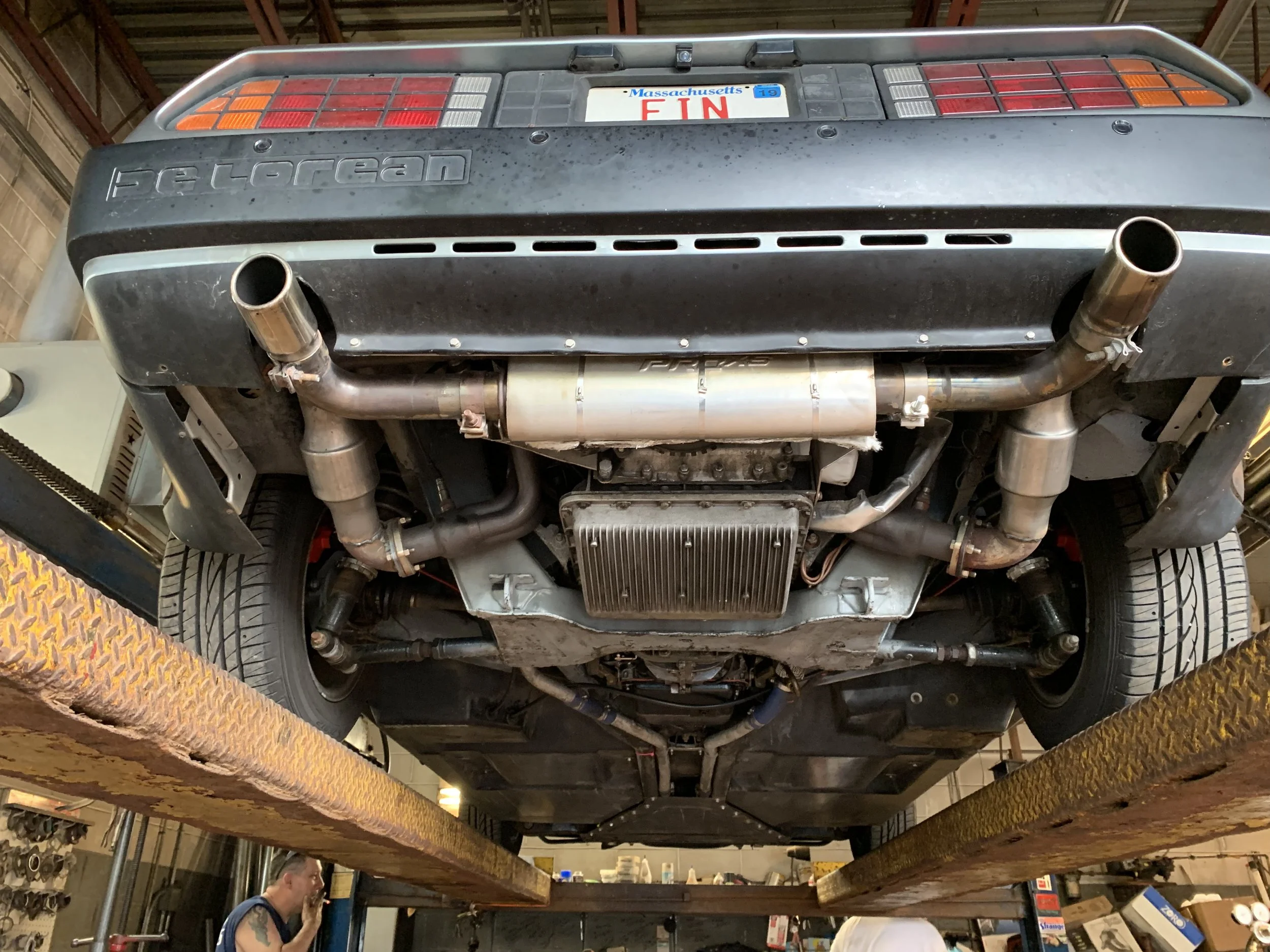 The final installation, sitting much better and with more conventional routing.