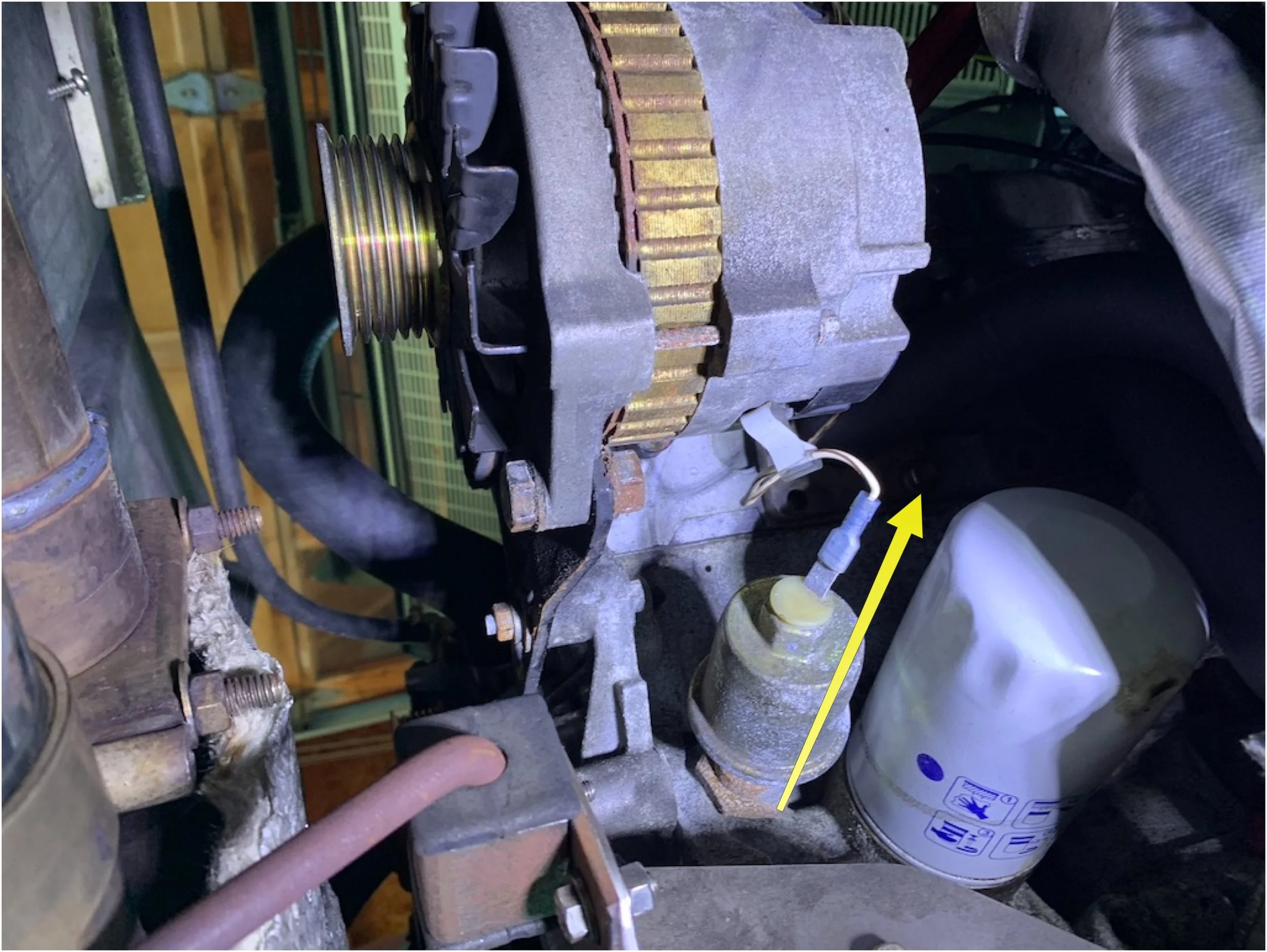 Location of the second drain plug that I didn’t remove but should have.