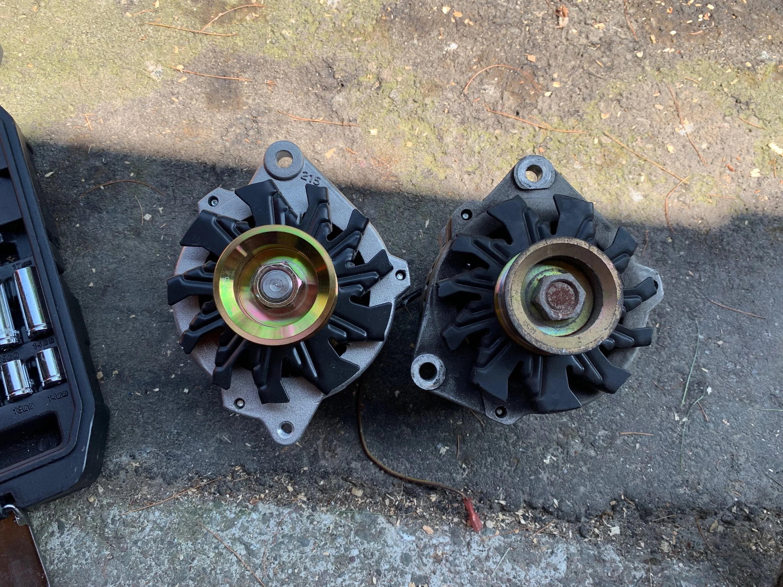 The wrong alternator. Notice the position an size of the bottom hole doesn’t match the correct alternator.