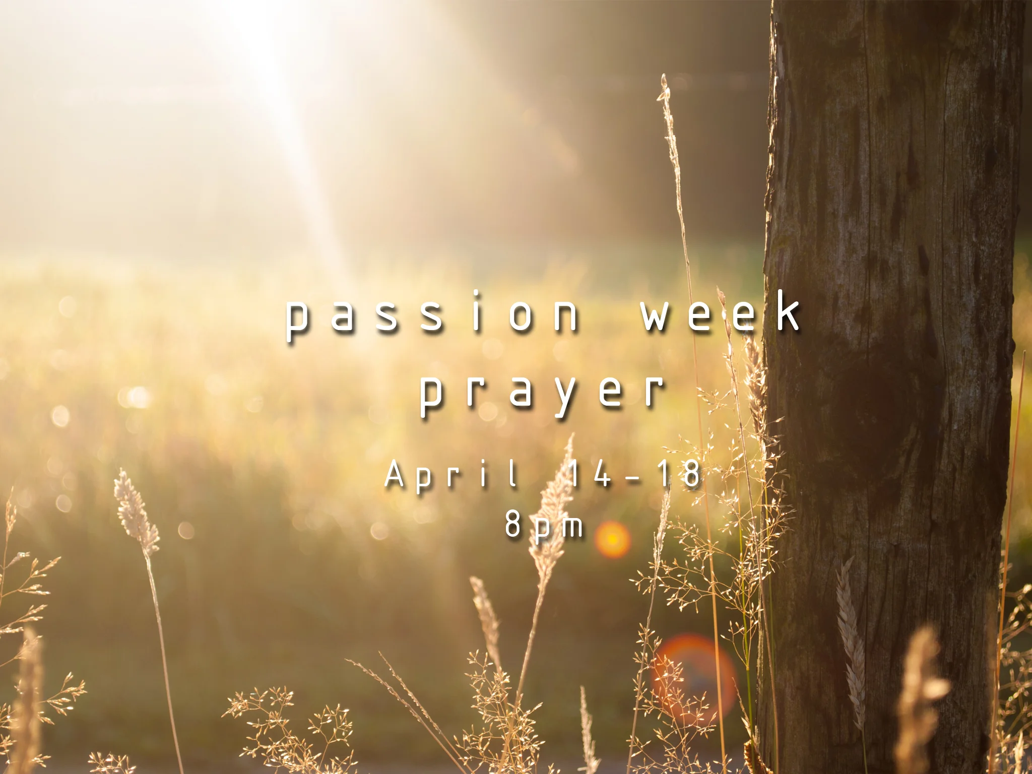 PASSION WEEK PRAYER