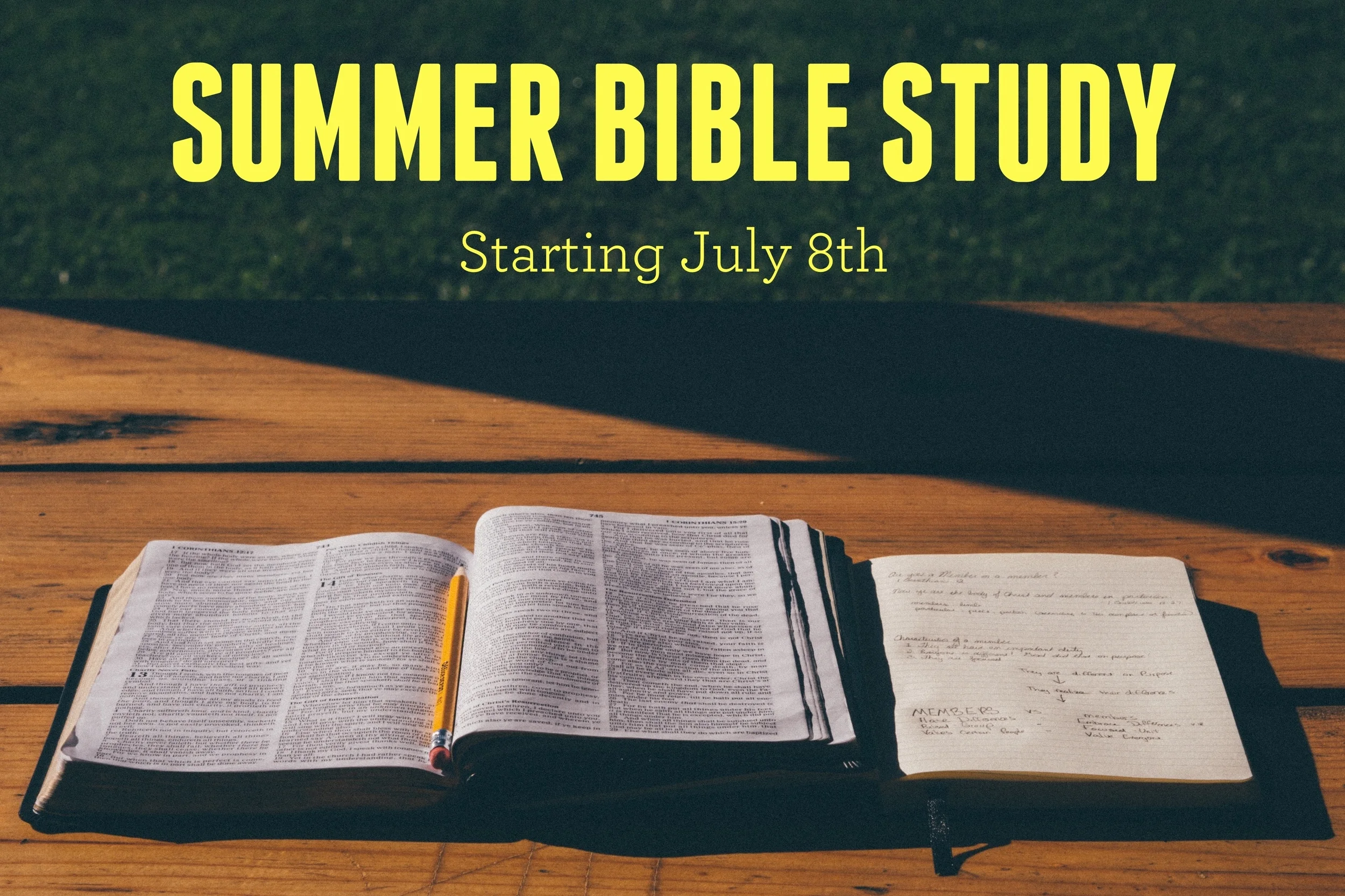 Summer Bible Study - The Book of Mark