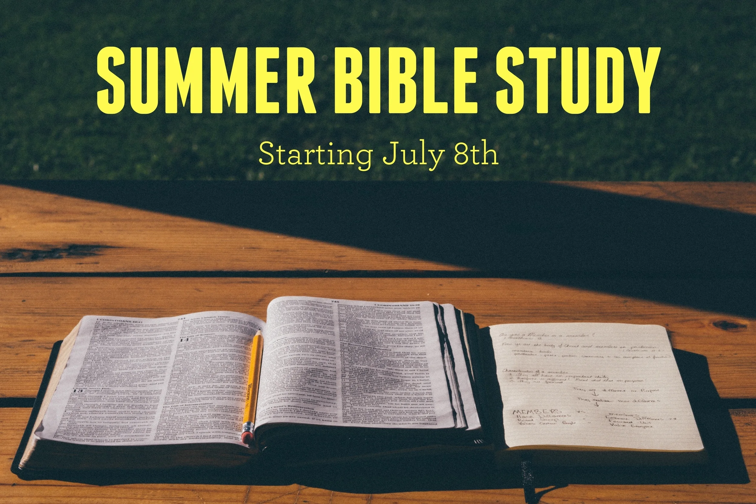 Summer Bible Study - The Book of Mark