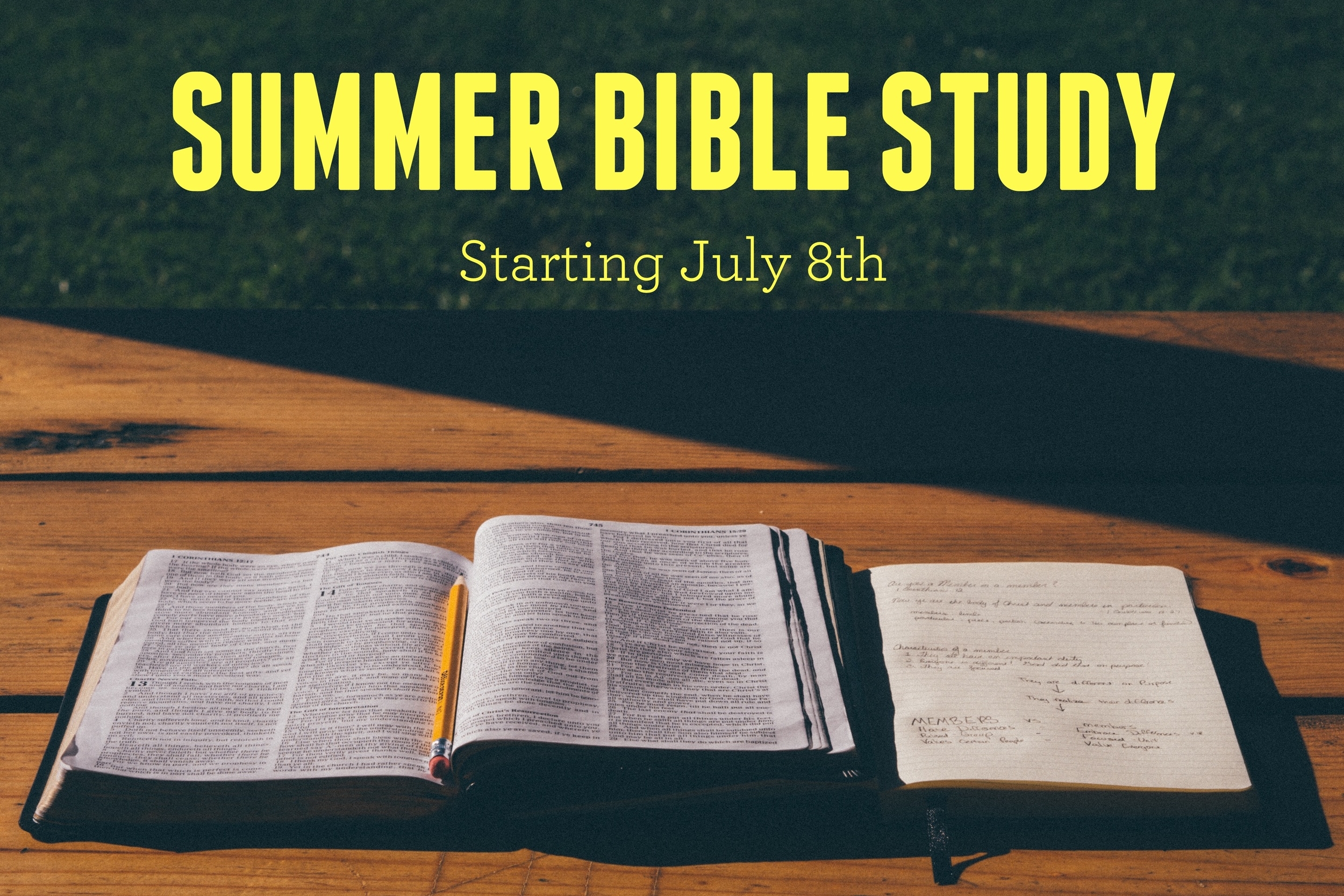 Summer Bible Study - The Book of Mark