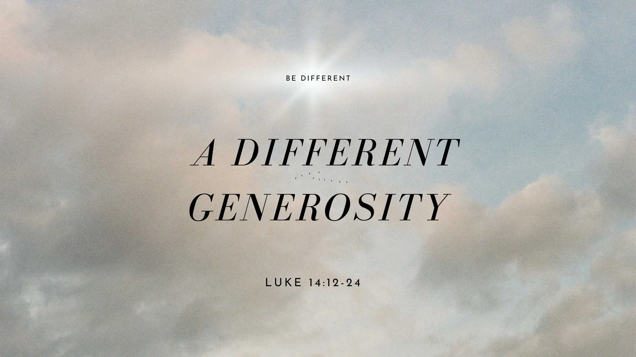 A Different Generosity