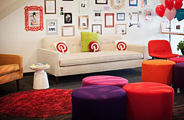 Lobby at Pinterest Headquarters.