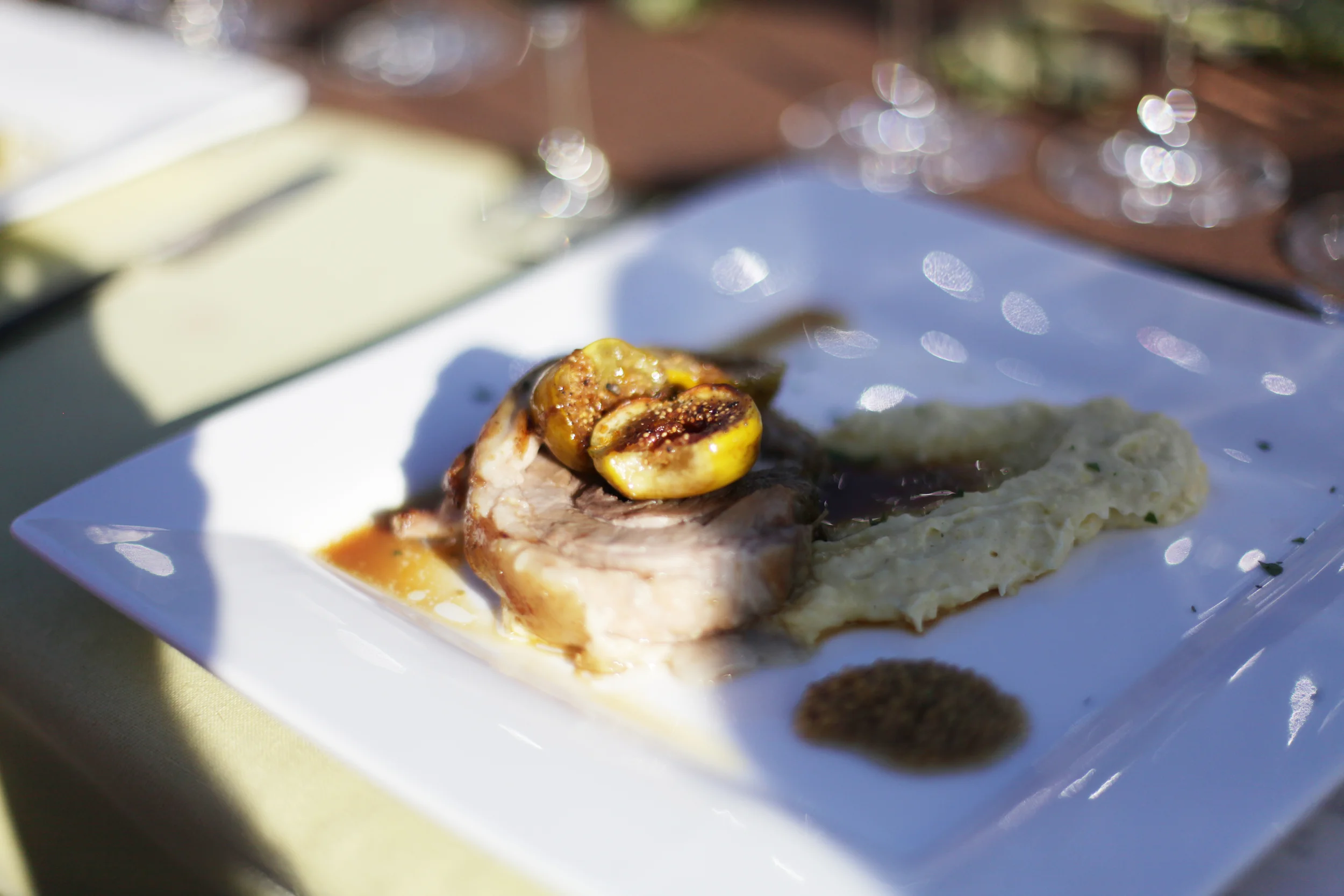 Pork Belly Porchetta on Heirloom Polenta