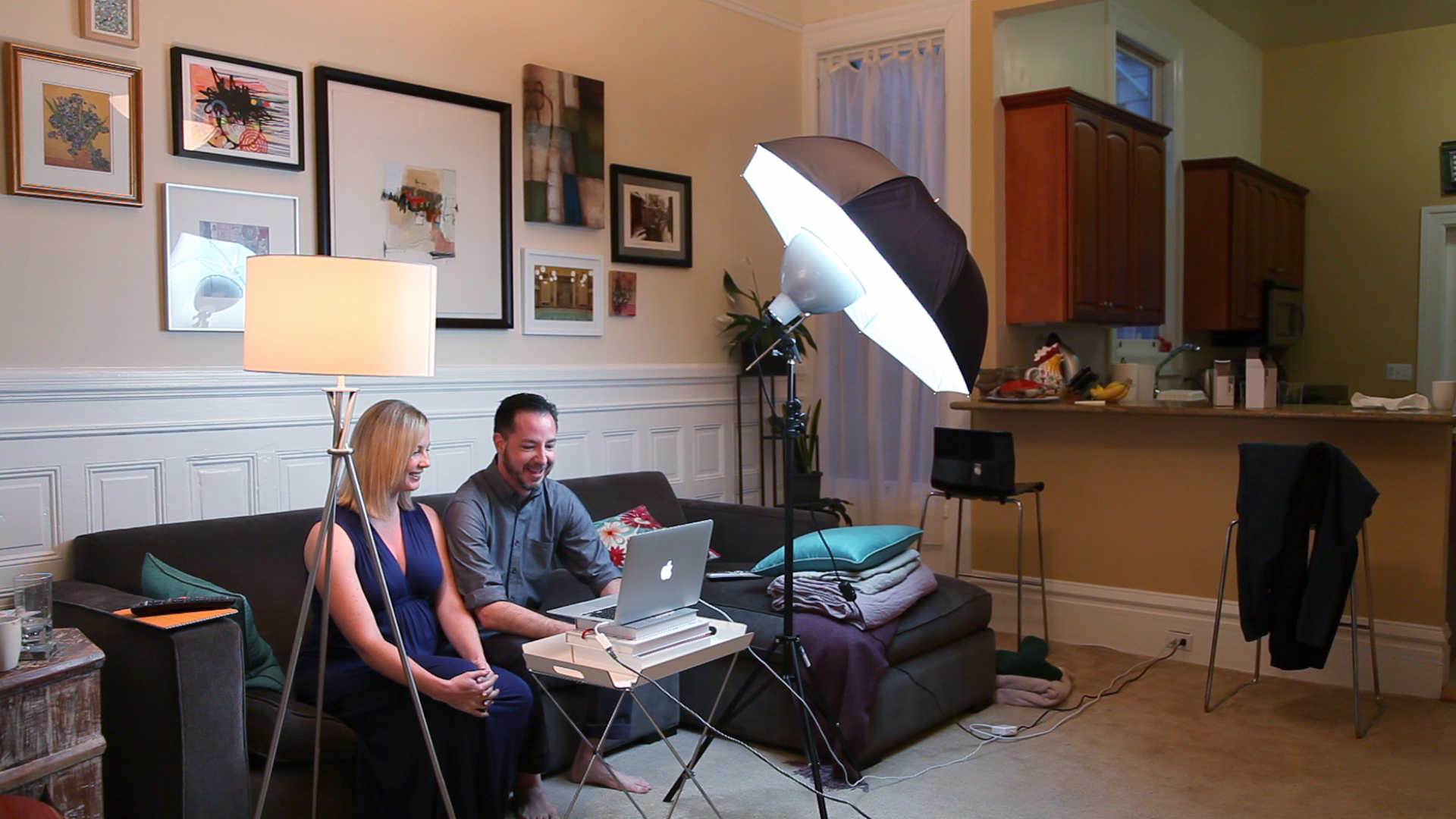 On the set of our GMA Skype interview