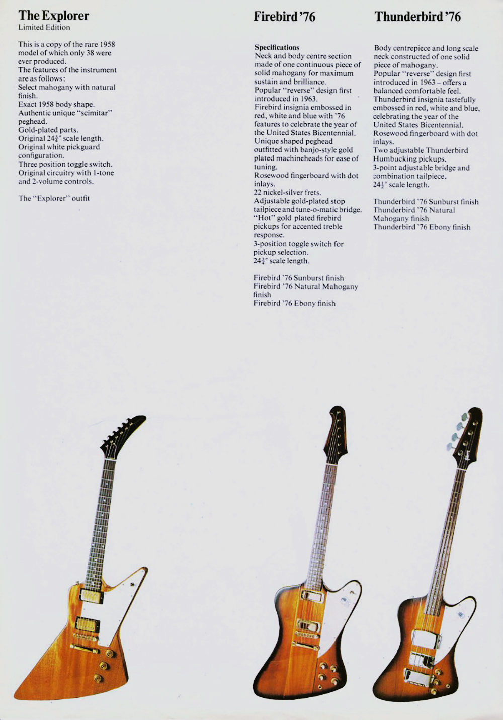 1976 Explorer Elite Guitars