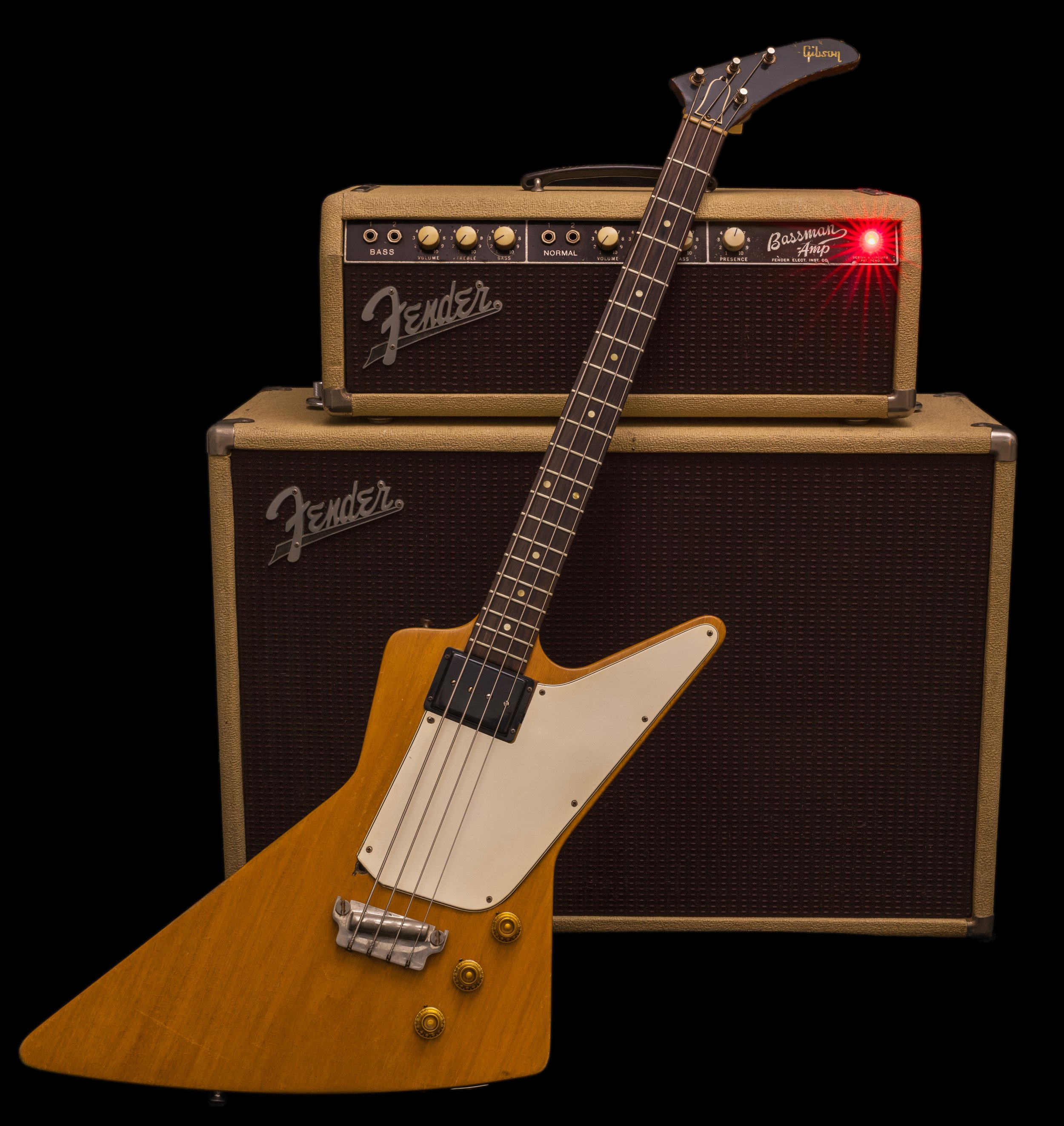 1958-60, Korina EXPLORER Bass, Lonnie Mack Band, 1 of 1 Made