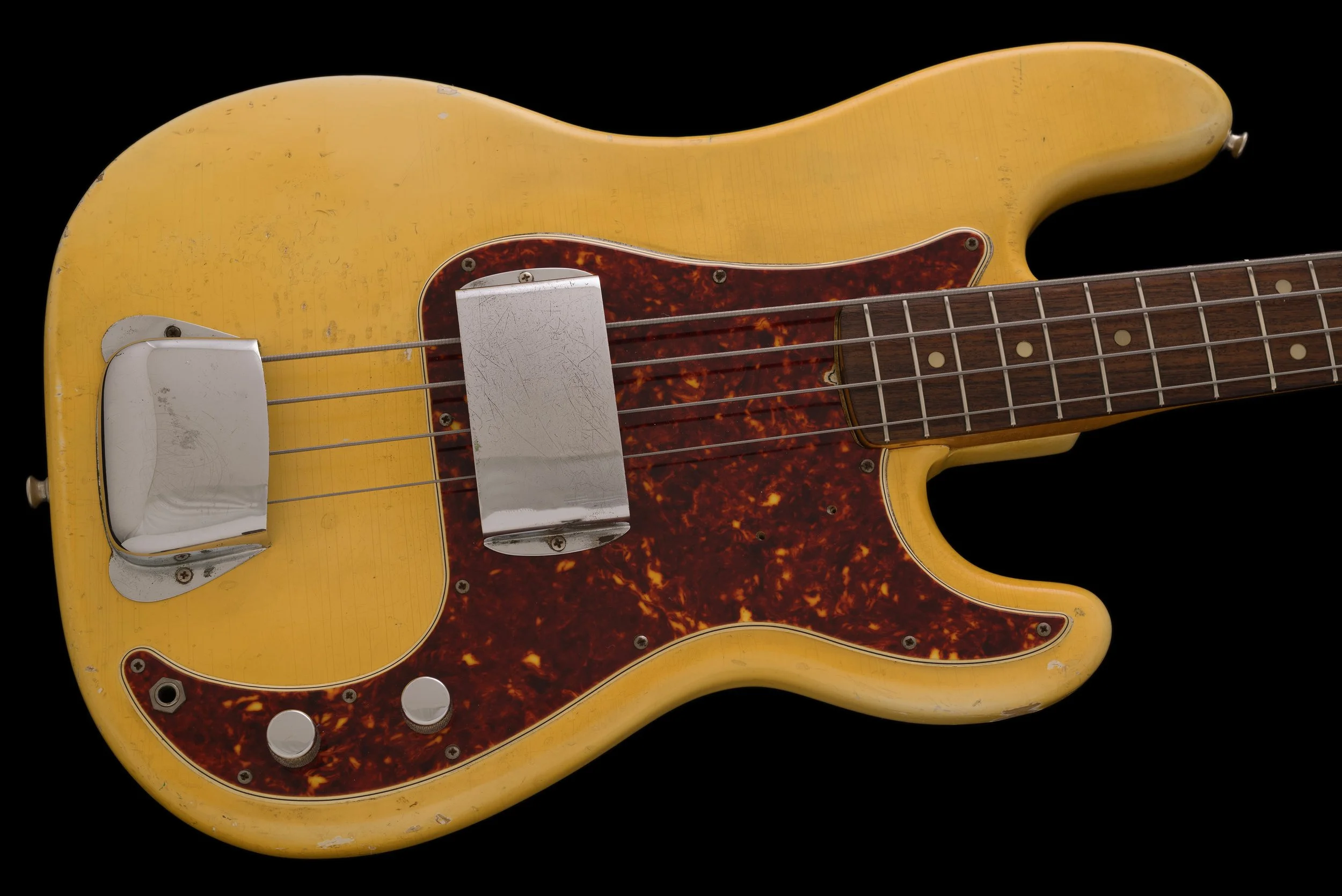 1965 Precision Bass, Olympic White w/Yellowed Top Coat