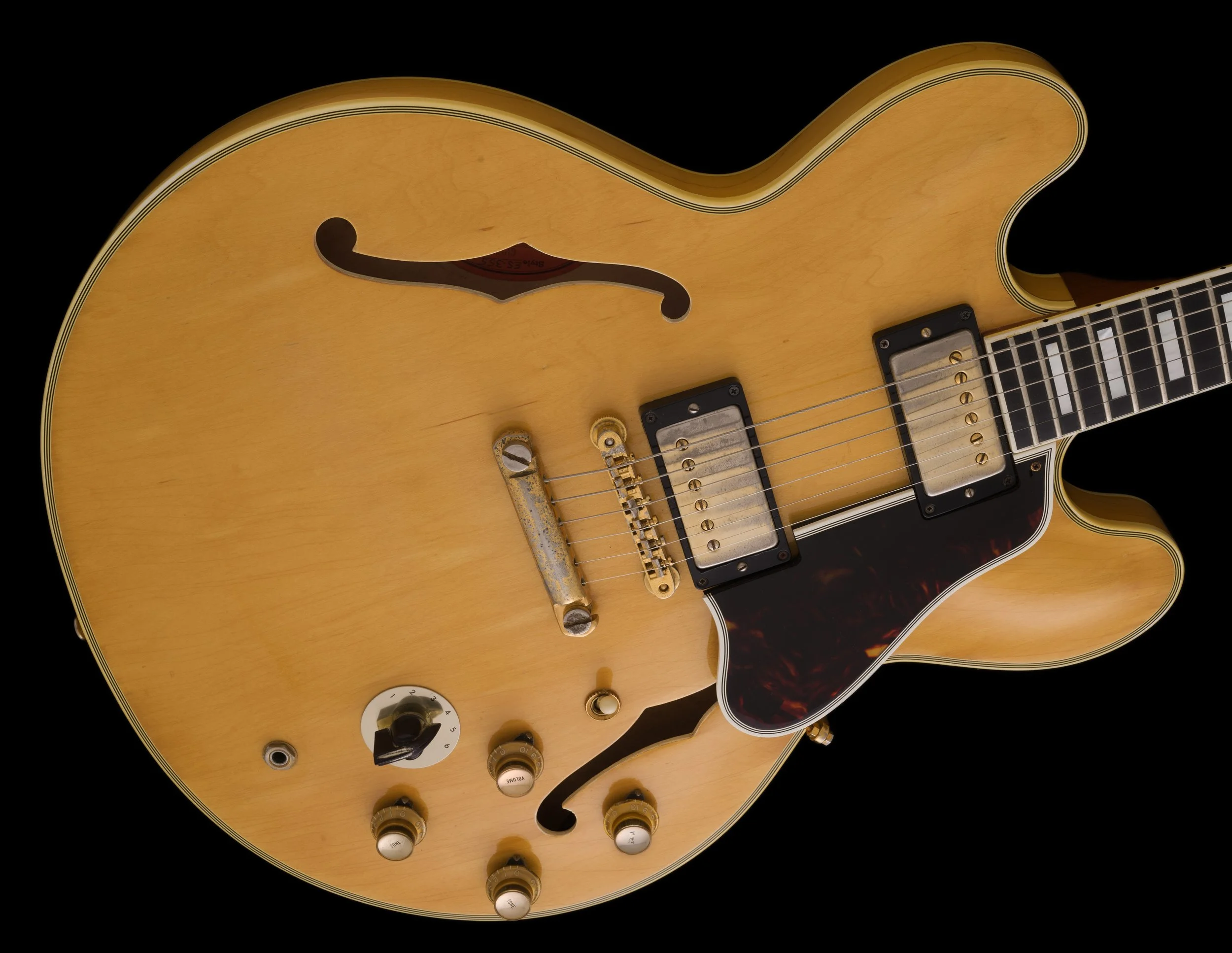 1962 ES-355 TDNSV, Rare, Natural finish STOP TAILPIECE, 1 of 1