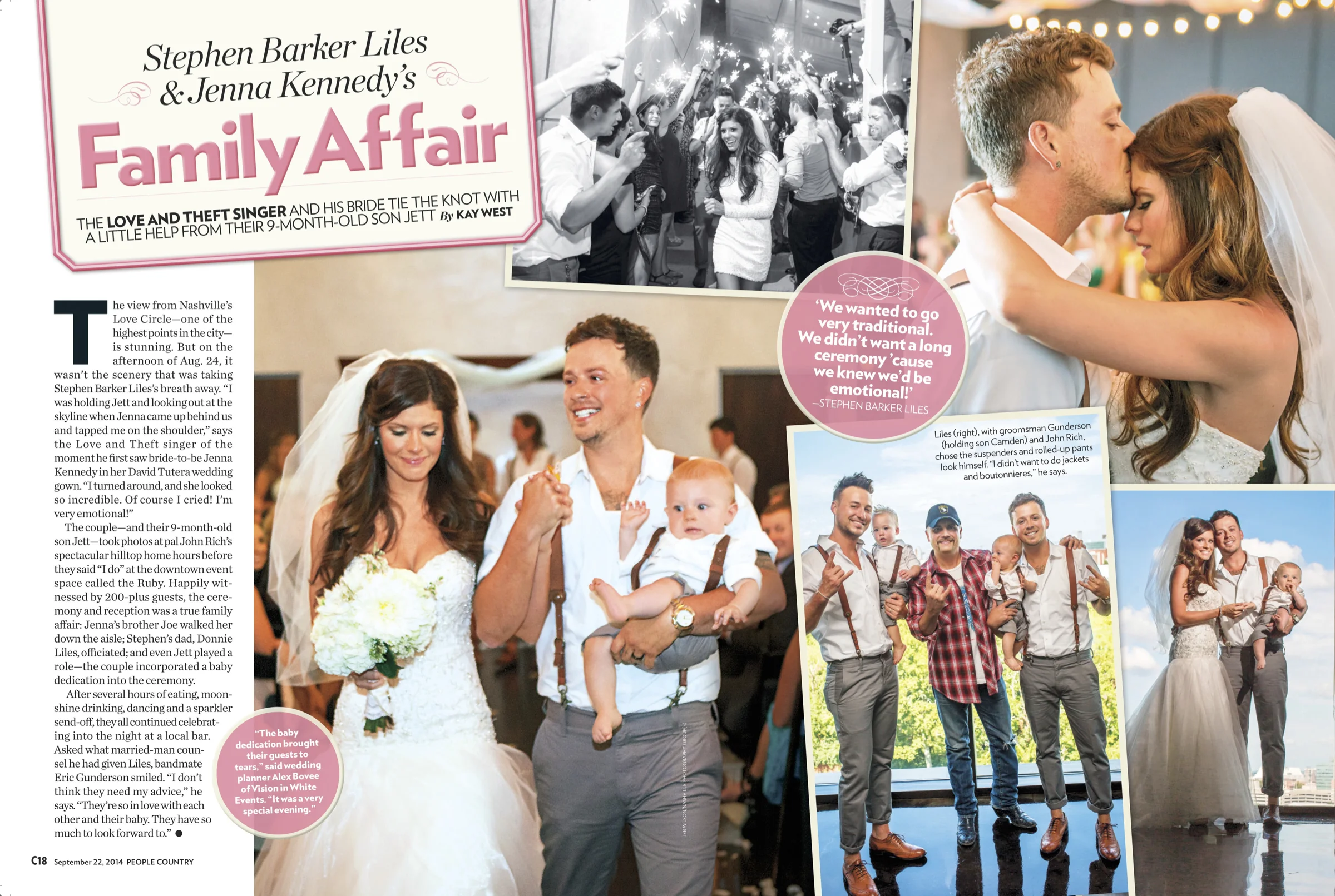 Celebrity wedding - Nashville Photography Group is published in People Magazine!