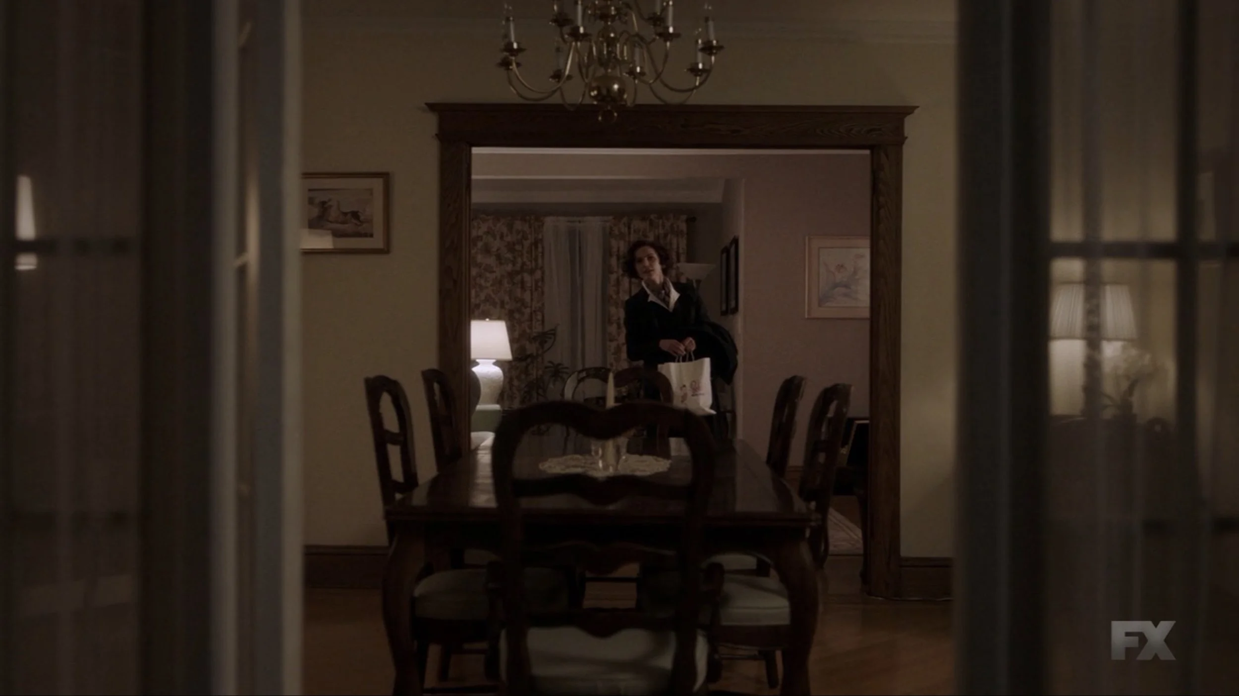 I could have posted half a dozen shots from this great scene that conveyed just how empty the house felt when Elizabeth arrived