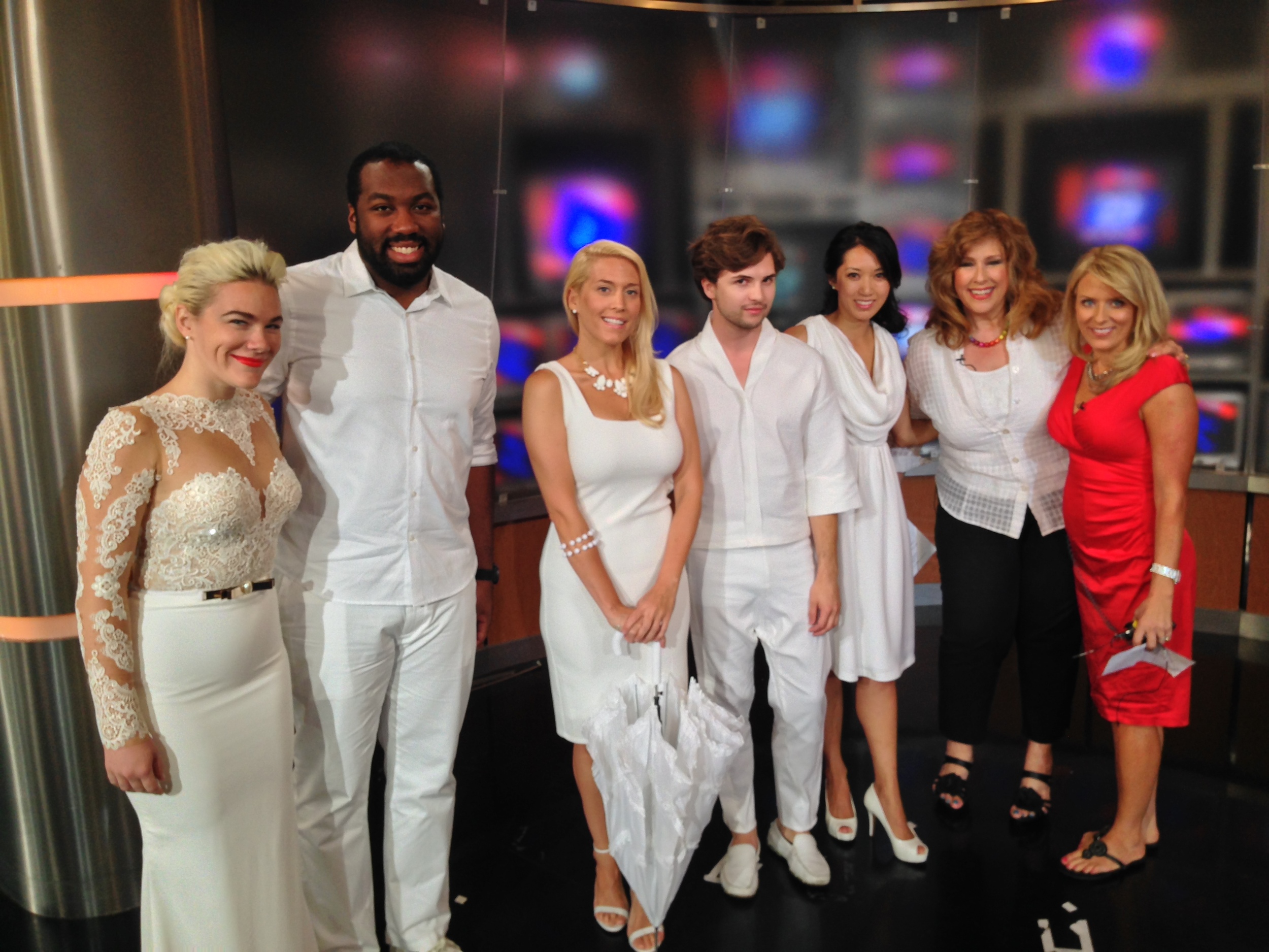 Diner en Blanc, Philadelphia, PR, TV Shoot, Fox 29, Good Day Philadelphia, Sue Serio