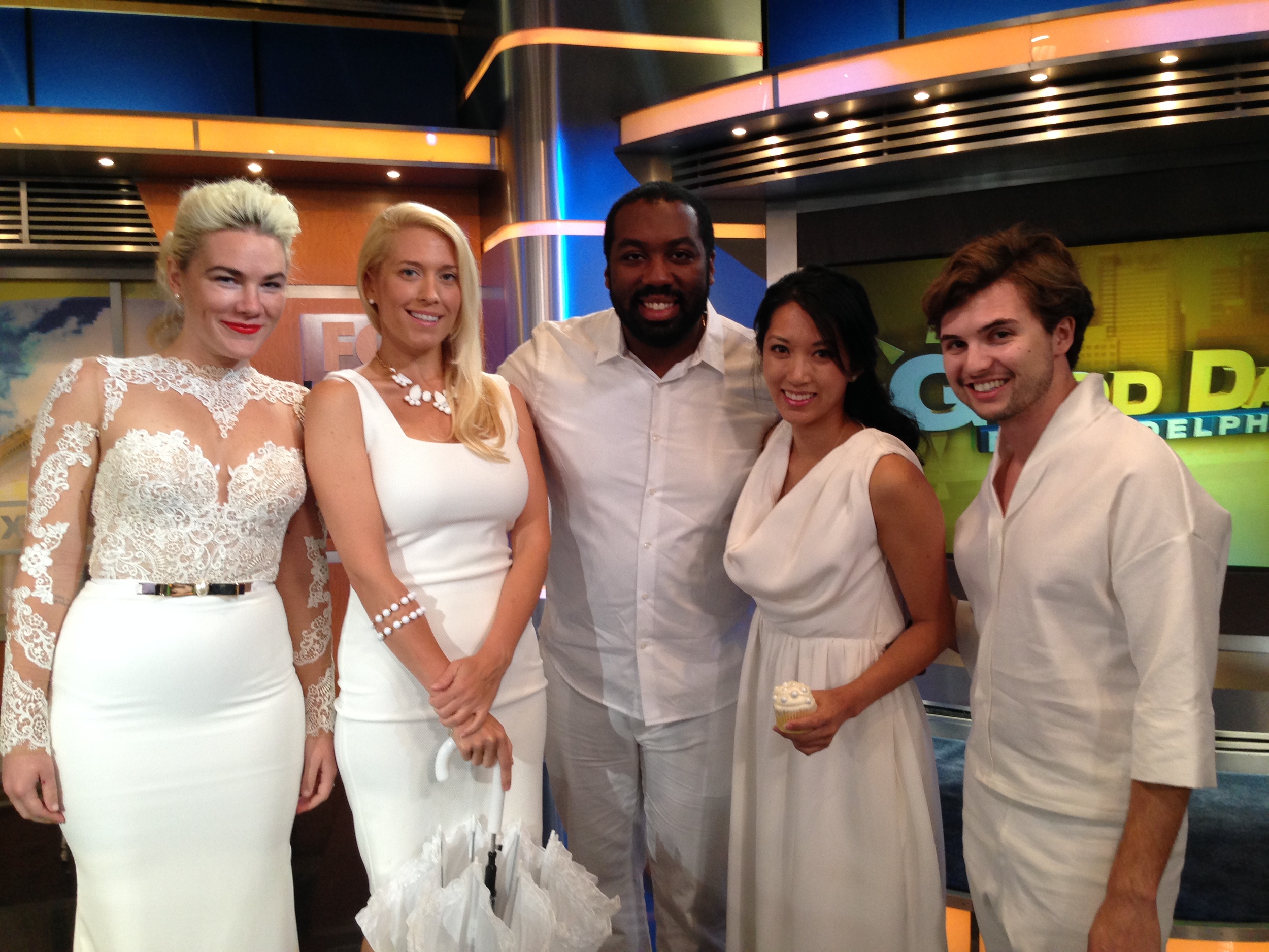 Diner en Blanc, Philadelphia, PR, TV Shoot, Fox 29, Good Day Philadelphia, Sue Serio