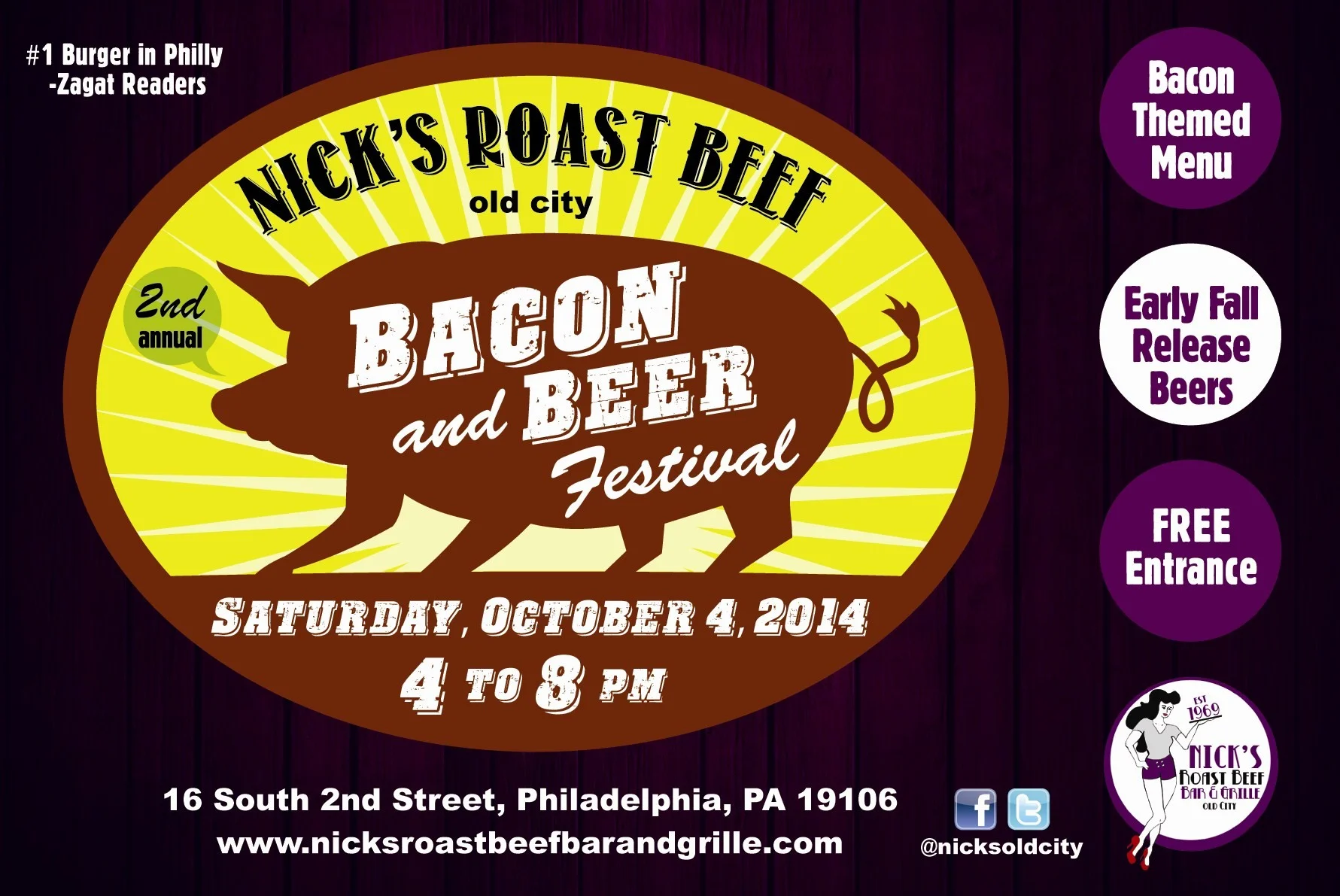 Nick's Roast Beef Announces Pennsylvania's Tastiest Bacon and Beer Fest in Old City