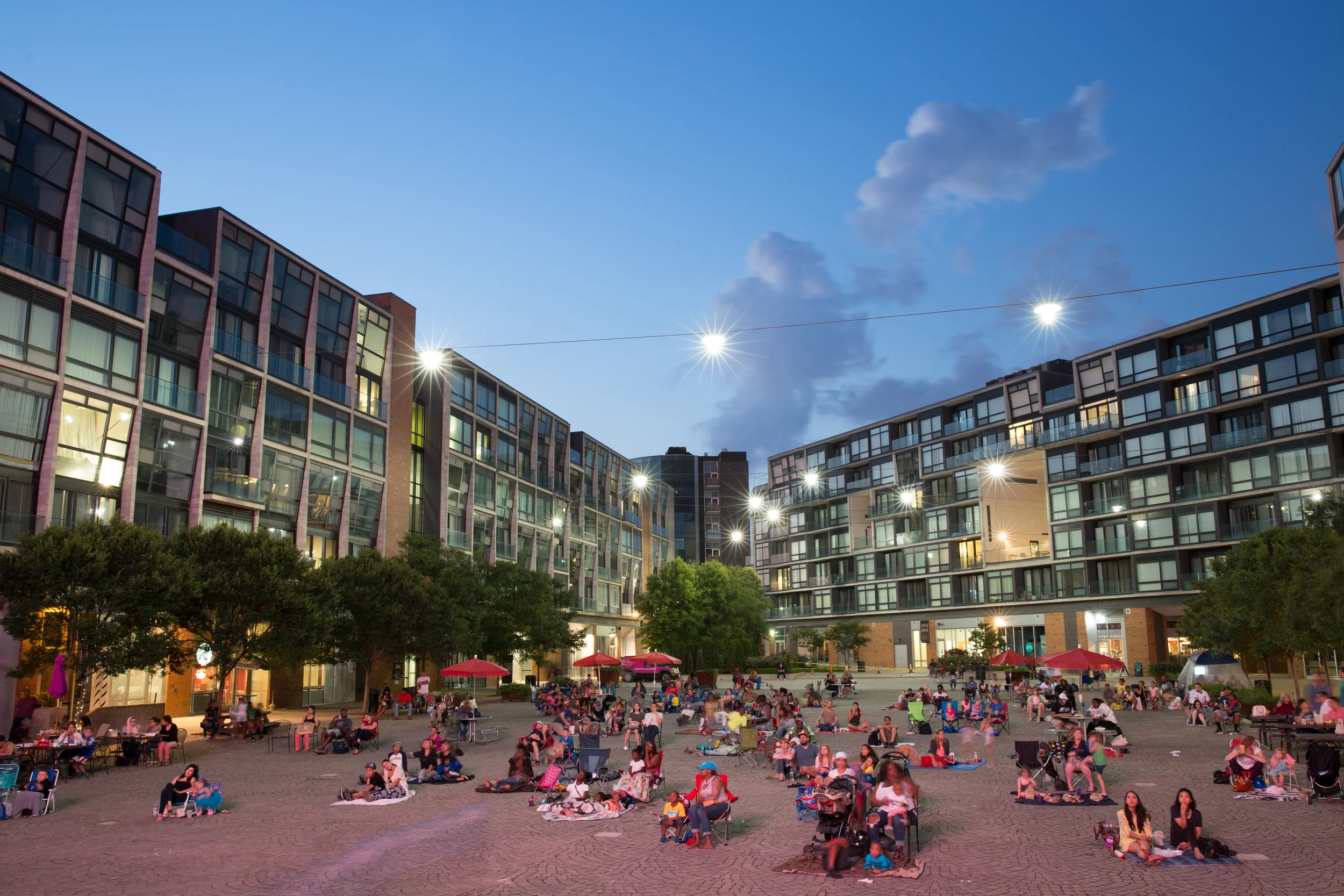 Watch the DNC Under the Stars at The Piazza at Schmidt's Commons