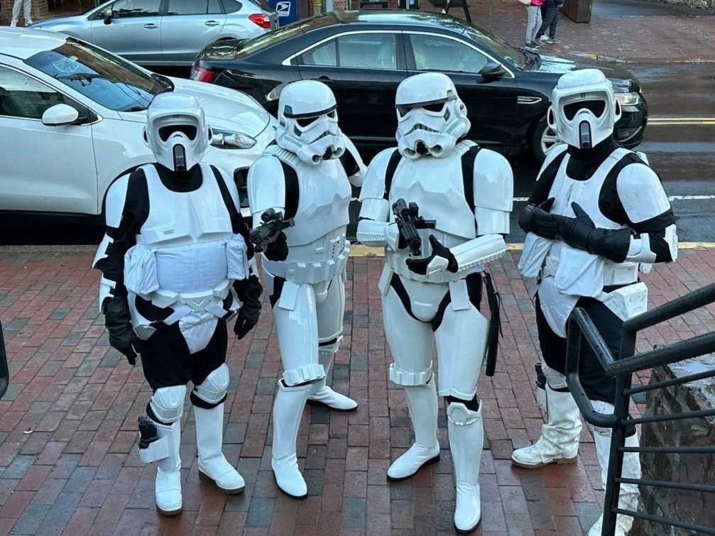 Star Wars characters on the streets of New Hope for May the 4th event