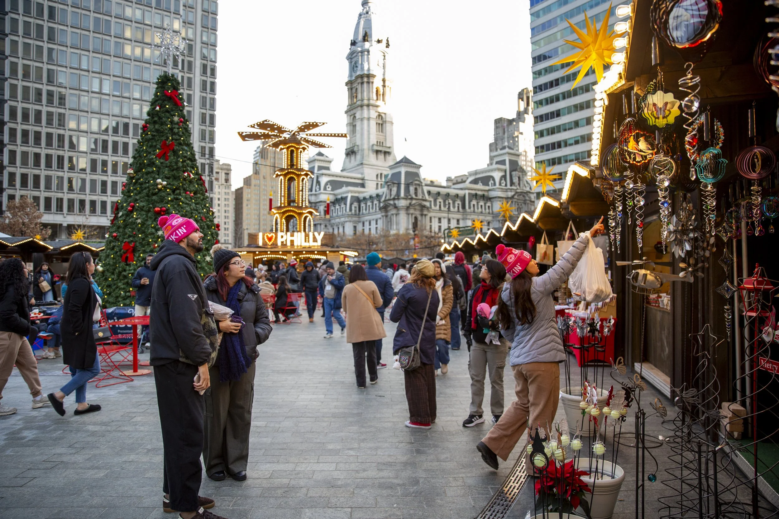 christmas village, love park, german christmas market