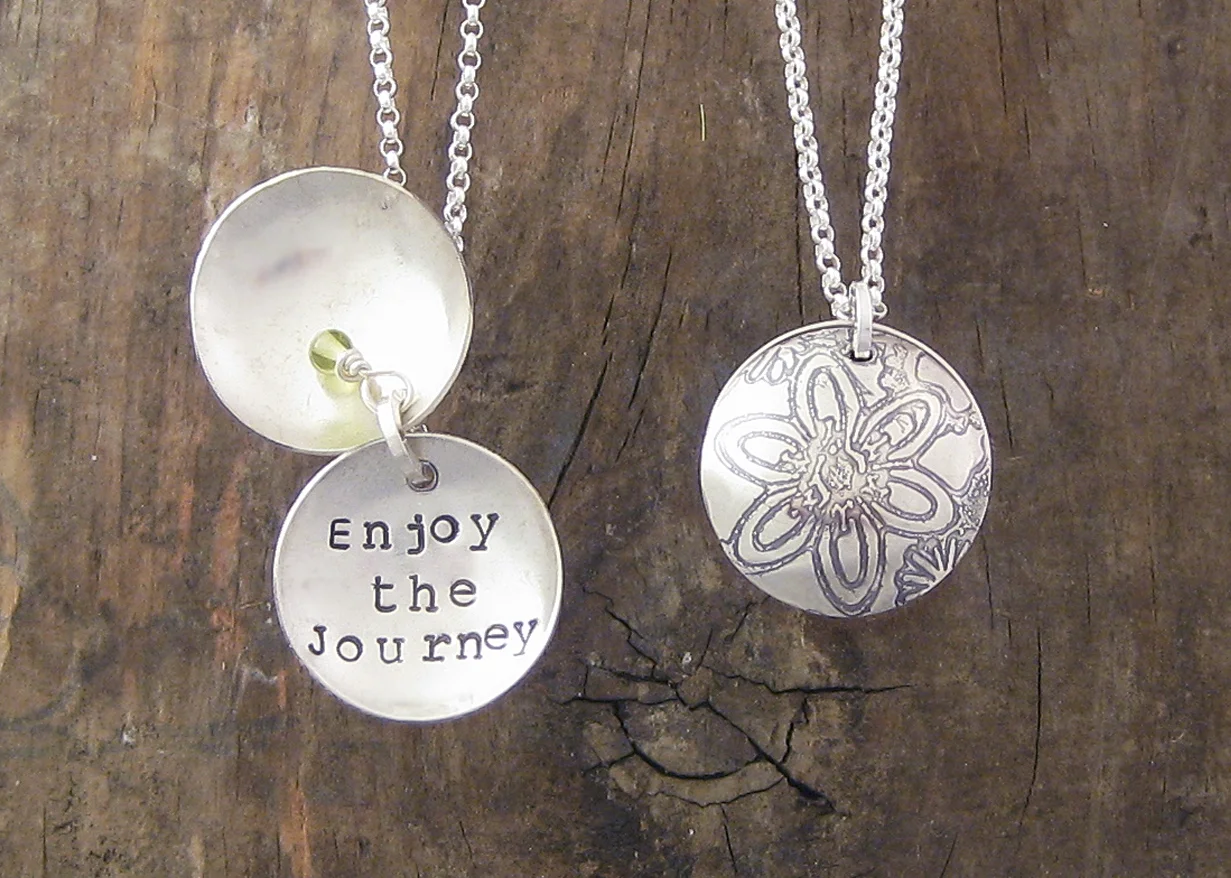 Run, Romp & Play Clamshell Necklace — Laughing Raven Design