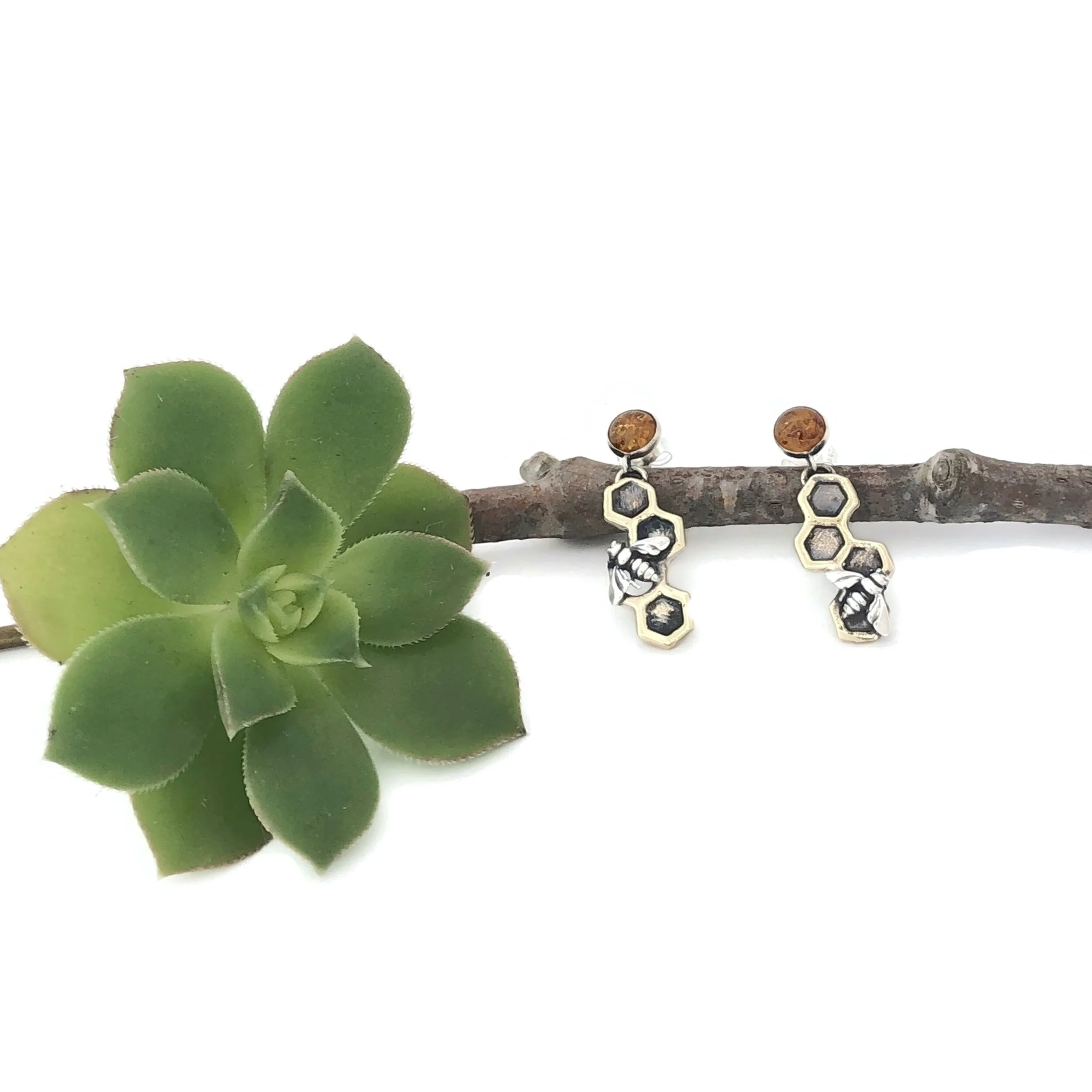 Honeycomb Dangle Earrings