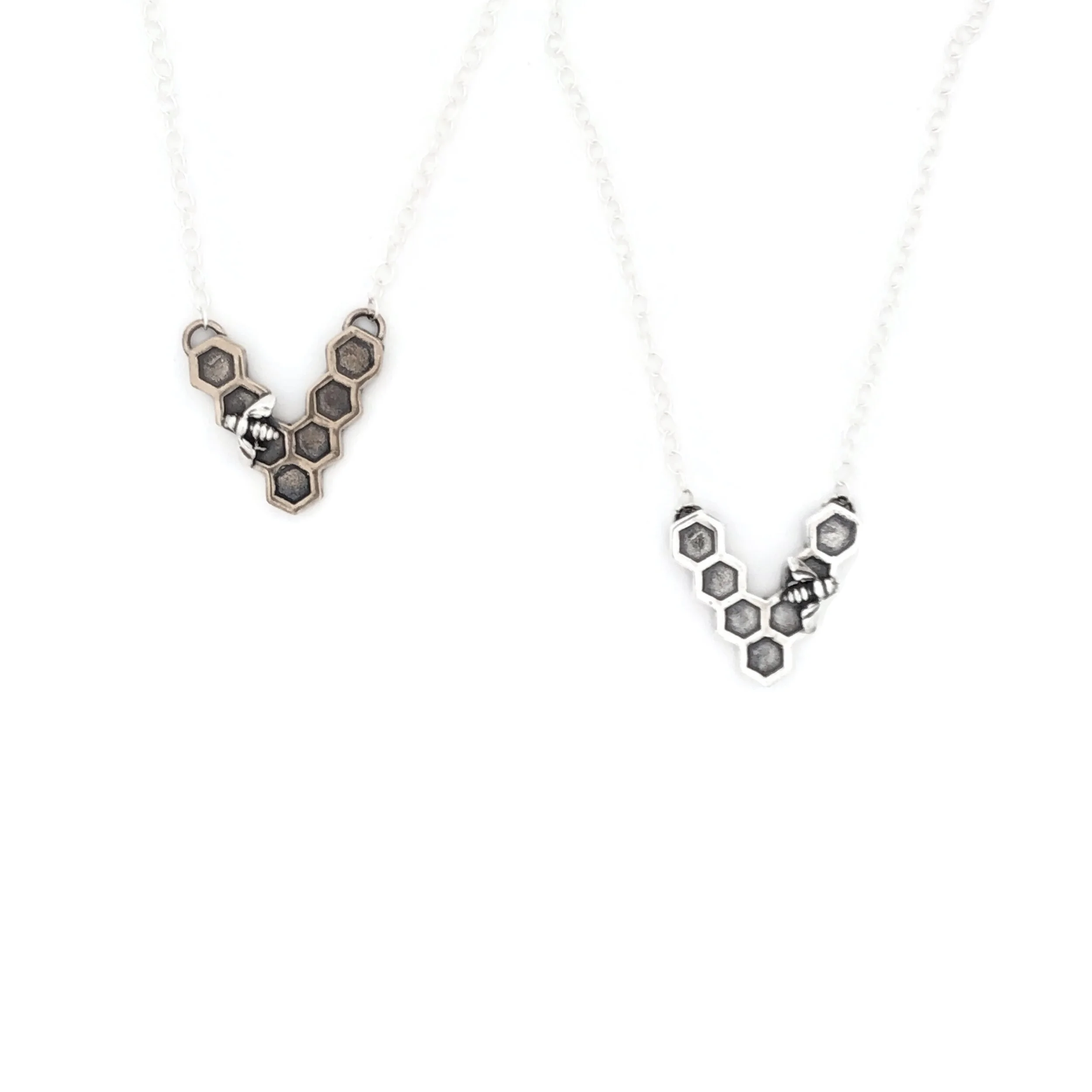 V Honeycomb Necklace