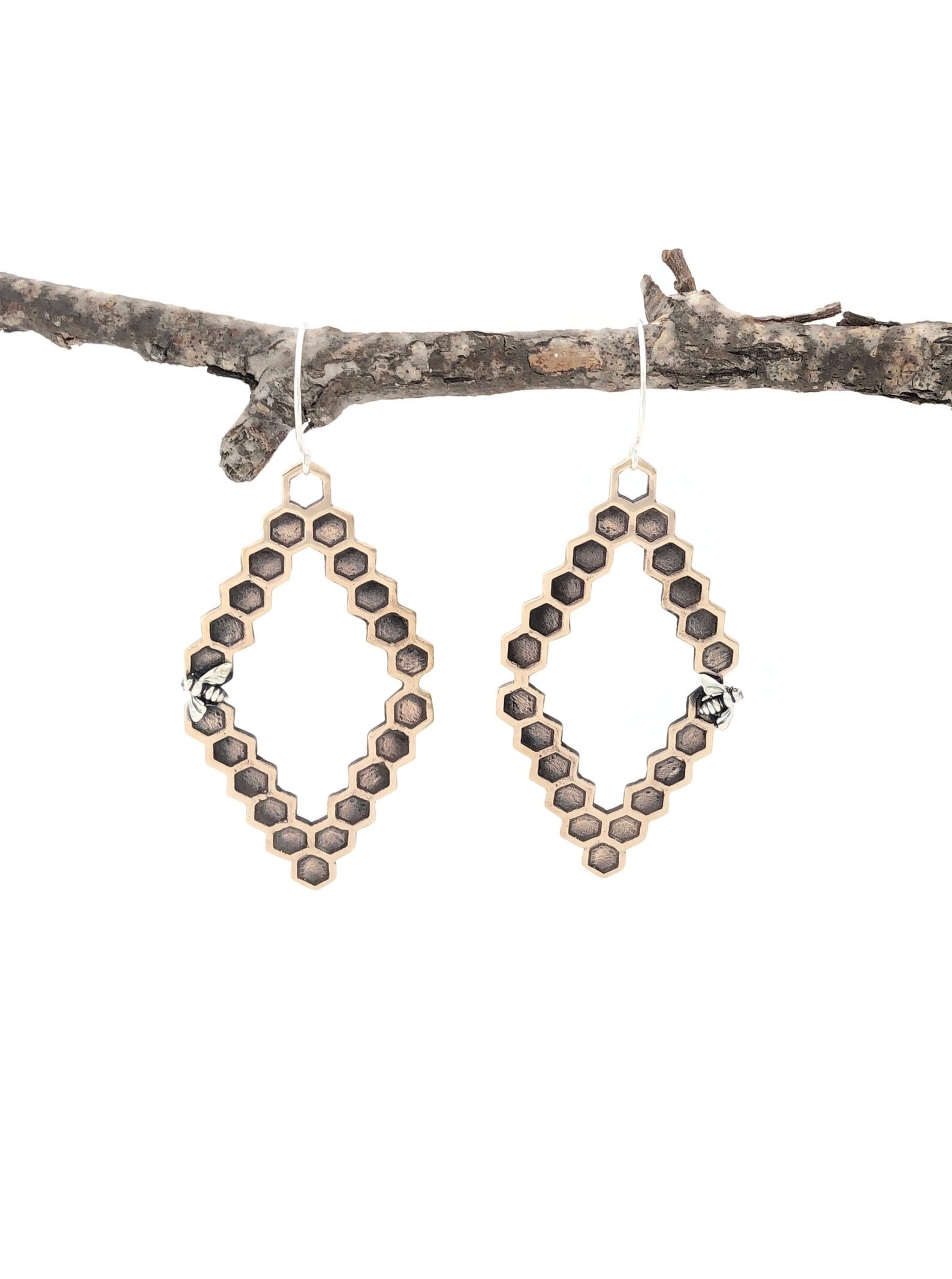 Diamond Honeycomb Earrings