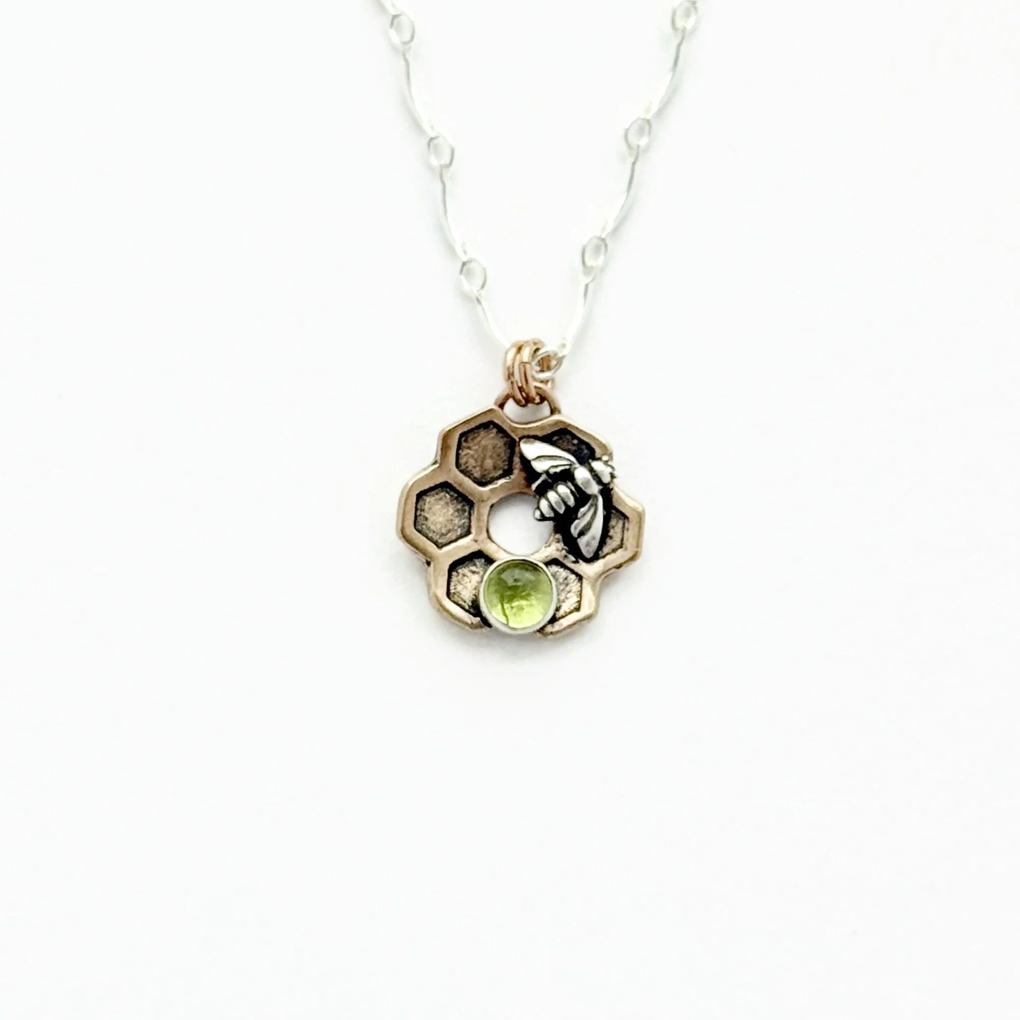 bronze-honeycomb-flower-peridot-necklace.jpeg