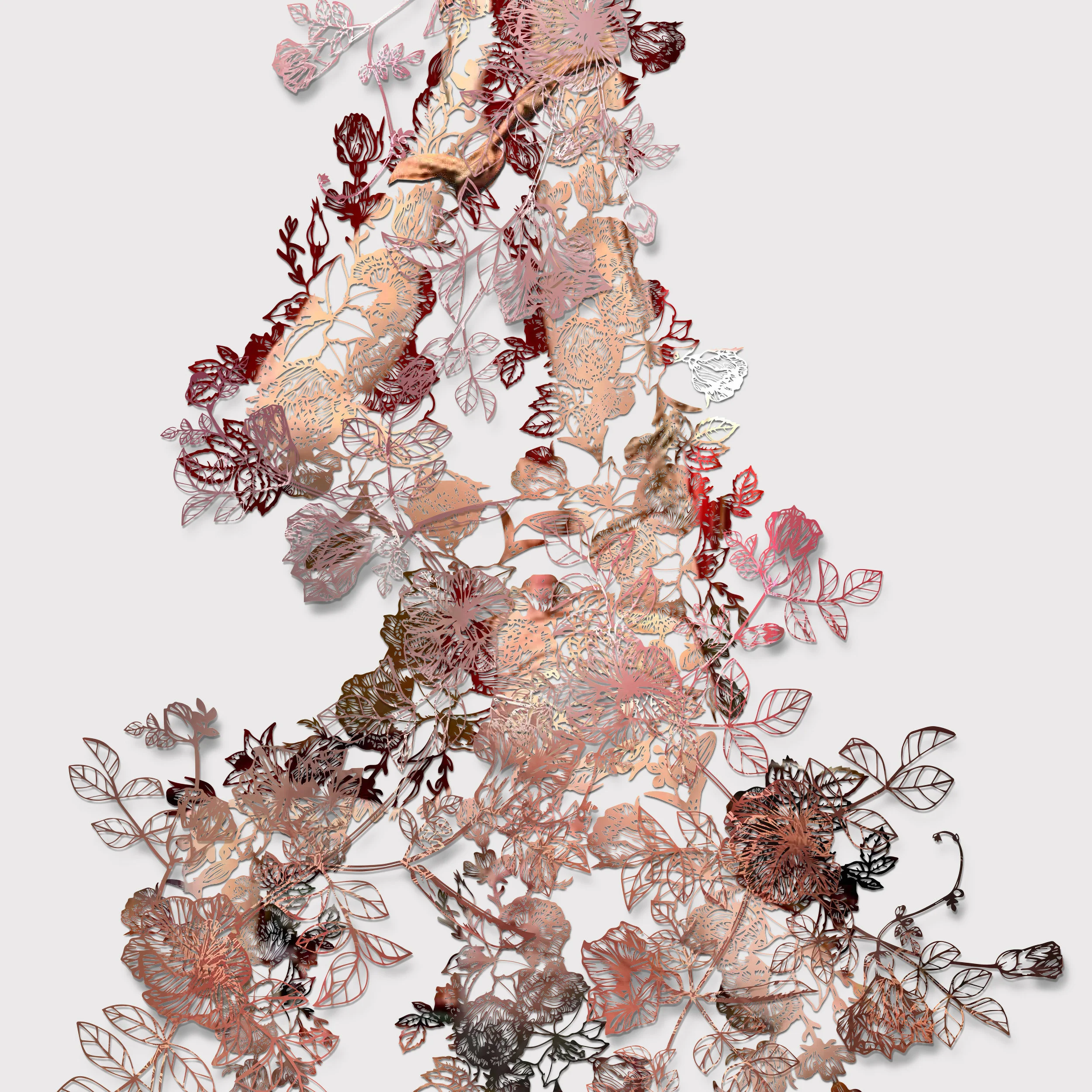 Brent Solomon, 2019. Cut paper and wood. 18in x 30in