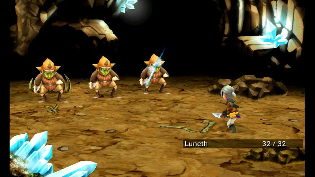 The recent Final Fantasy III remake running on Ouya.