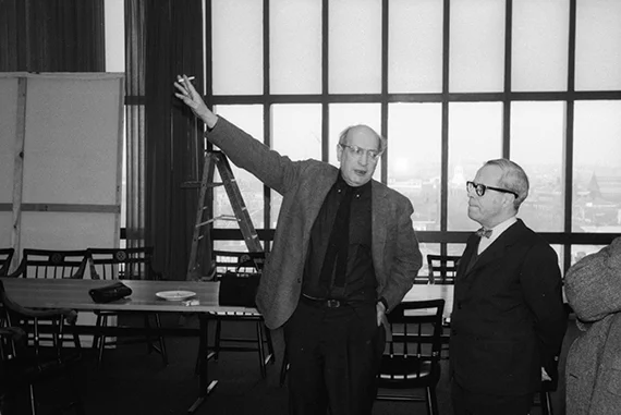 Mark Rothko and Josep Lluís Sert in the Holyoke Center penthouse
