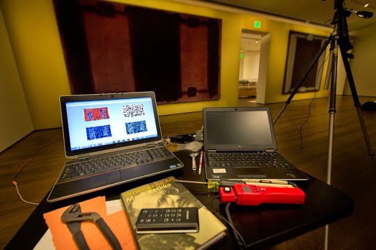 View of the restoration technology in use during exhibit installation