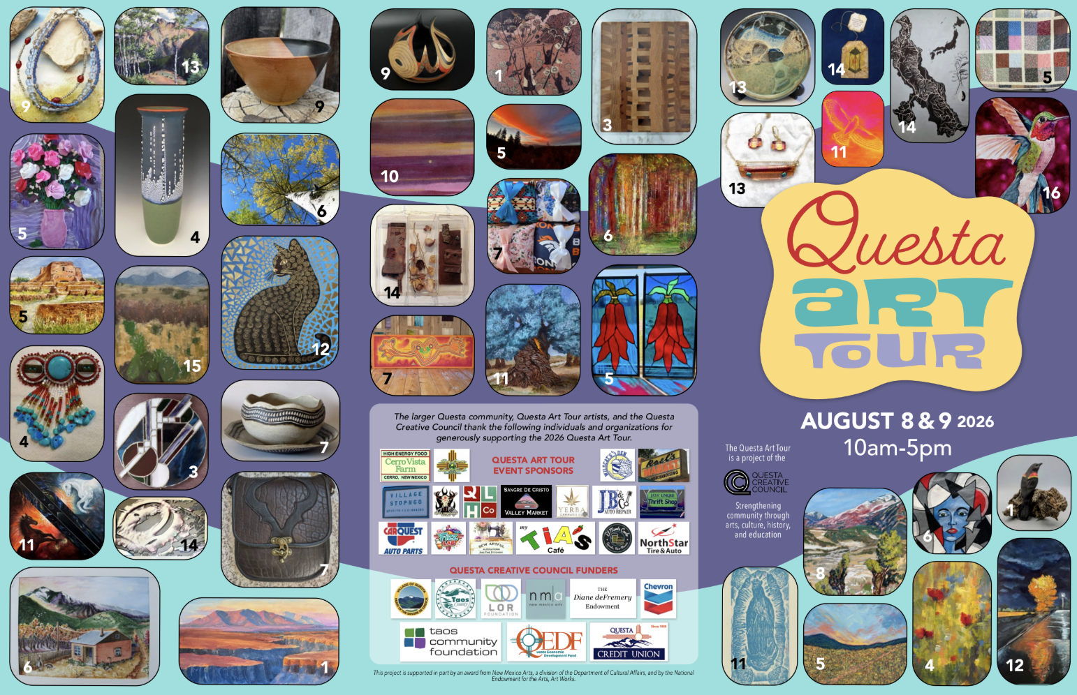 Questa Art Tour August 8 &amp; 9, 2026