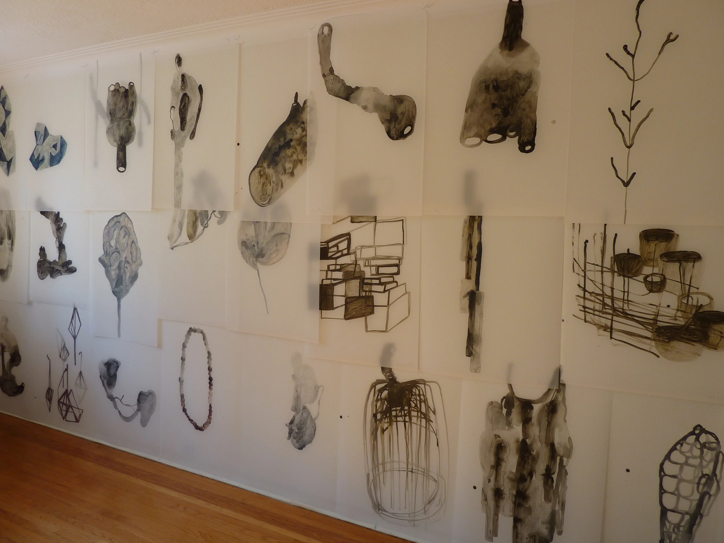  Gouache Drawings, 2012/2013  Gouache acrylic on mylar paper   Collection of Vancouver Art Gallery, Canada  