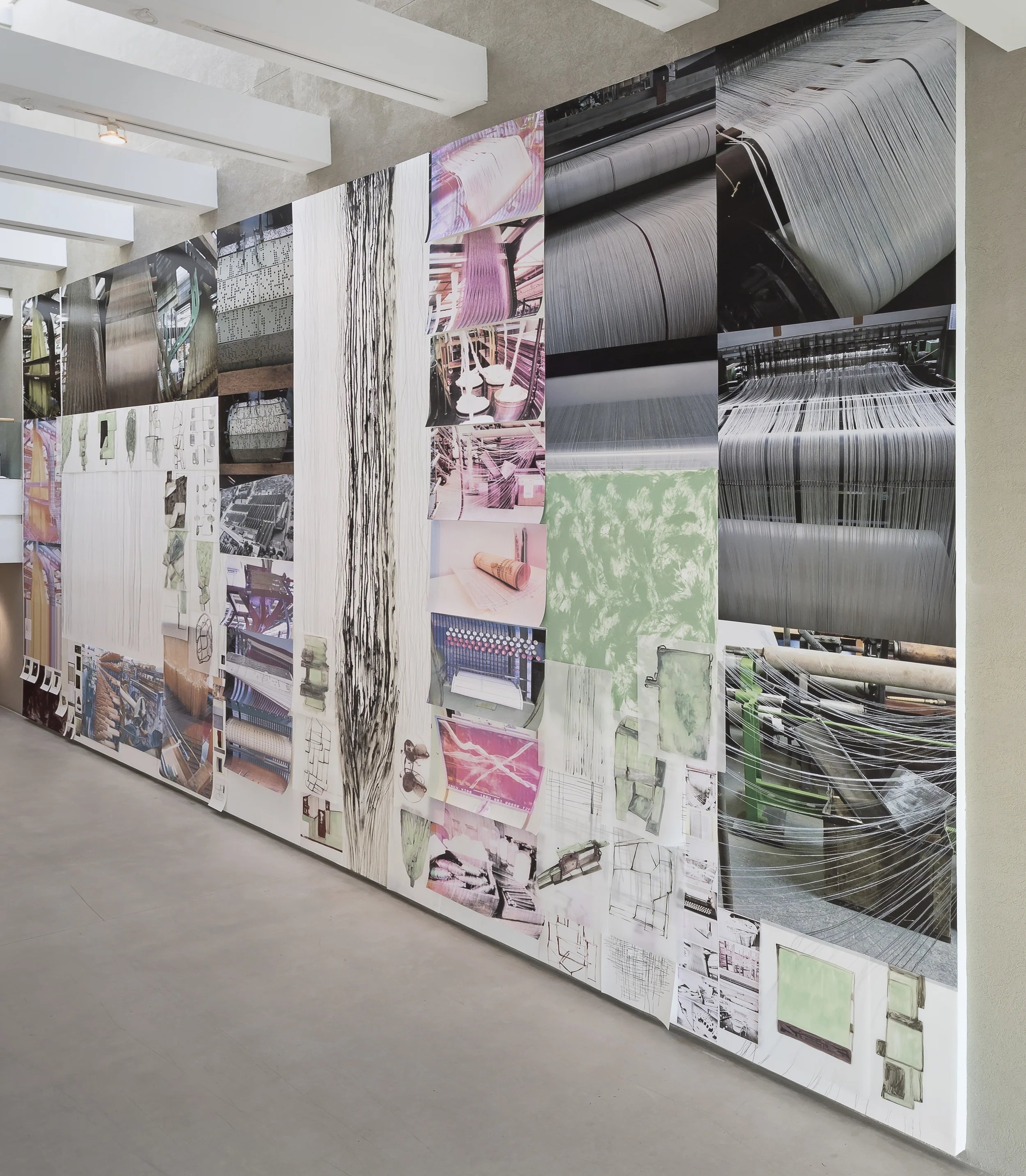 Notes on Obsolescence, 2014 Site-specific wall drawing installation on paper 23' high x 40' length oilstick, crayon, pencil, graphite, acrylic, wax, mylar, collage and photographs Collection of the Vancouver Art Gallery Commissioned by The Powe