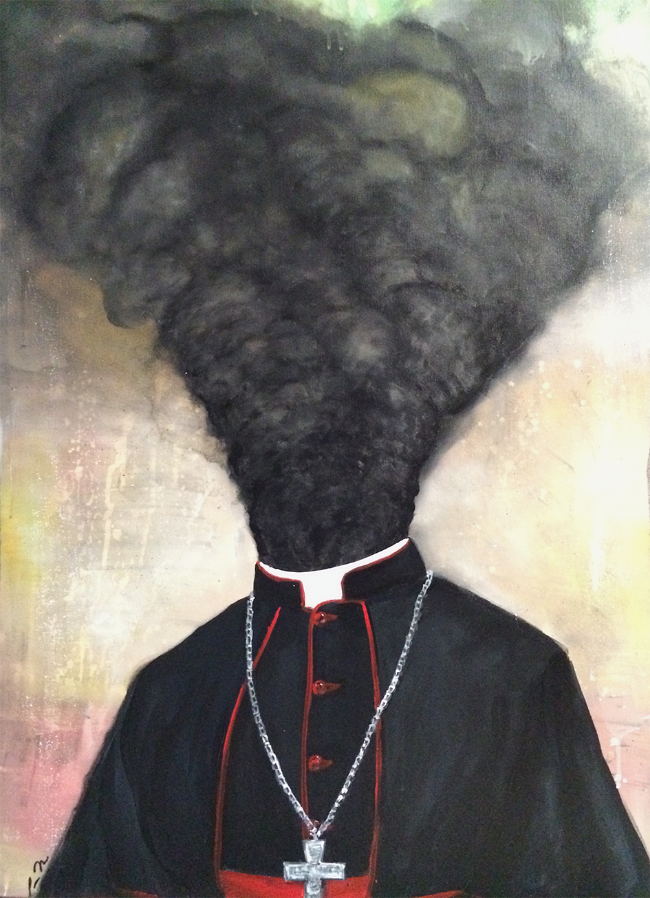 "Smoking Preacher" 24x36 2017, sold