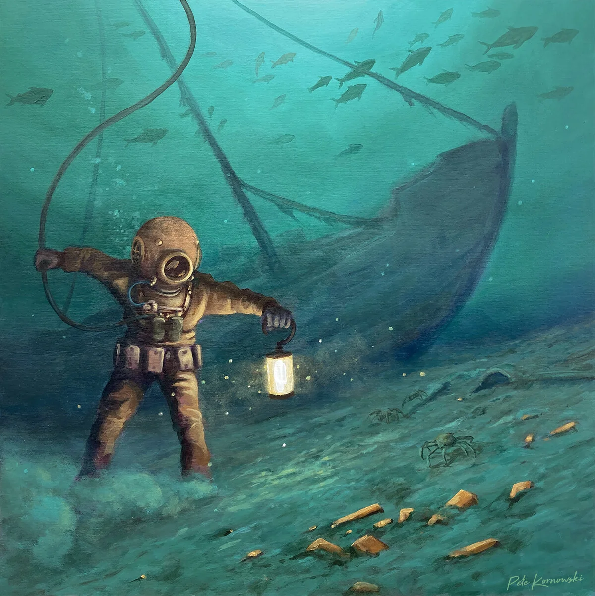 "Shipwrecked Treasure" 12x12 2021, sold