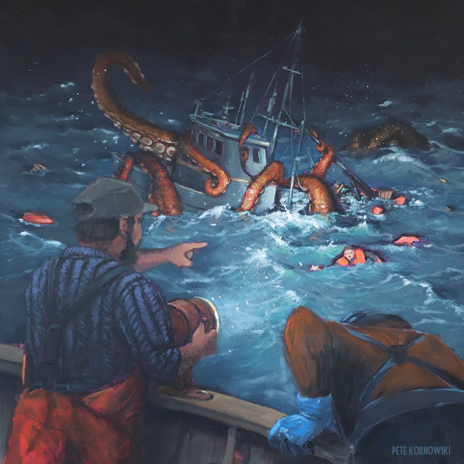 "Fisherman's Plight" 12x12 2026