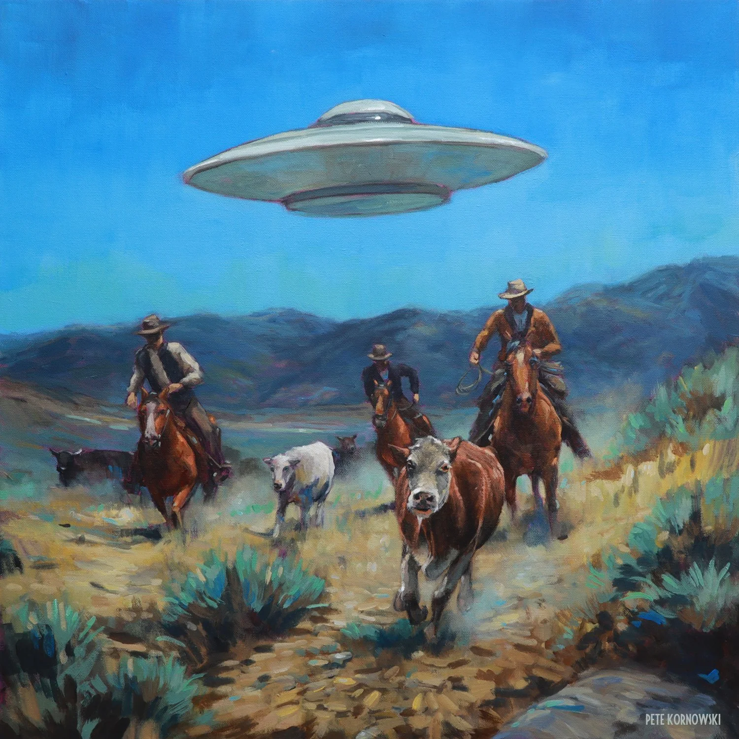 "Rancher's Encounter" 24x24 2026