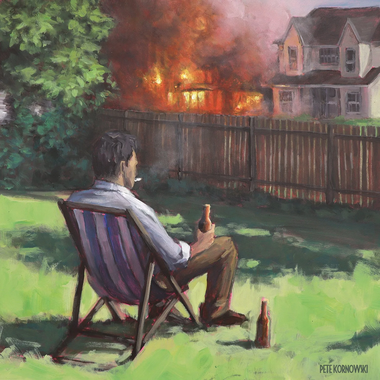 "The Evening News" 12x12 2026, sold