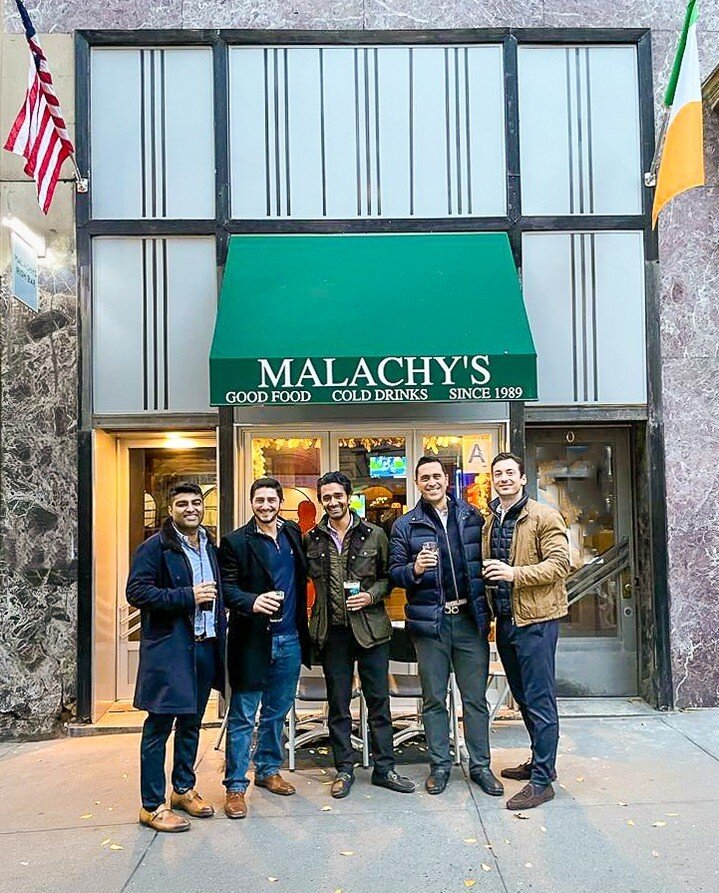 Teamwork makes the dreamwork! A celebratory drink to unveil the new face of one of buildings and tenants - a careful restoration and recreation of the building's prior art deco facade from the early 1930s. Malachy's @ 103 West 72nd Street⁠
⁠
Couldn't
