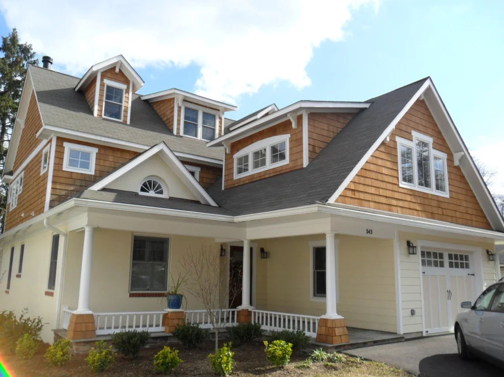   This used to be a one-story block cottage!  