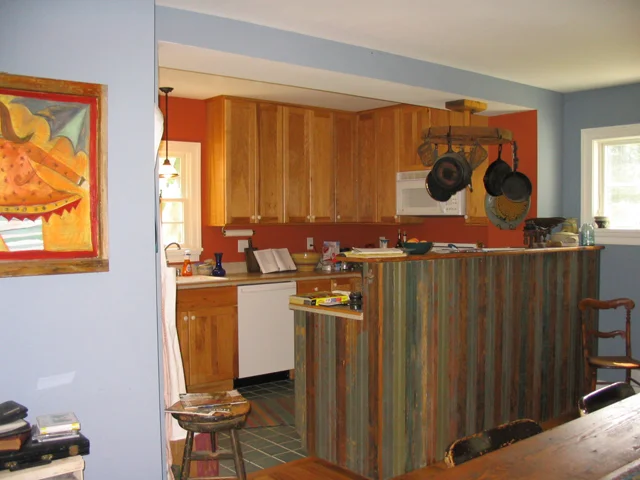   This kitchen used to be a covered enclosed porch!  