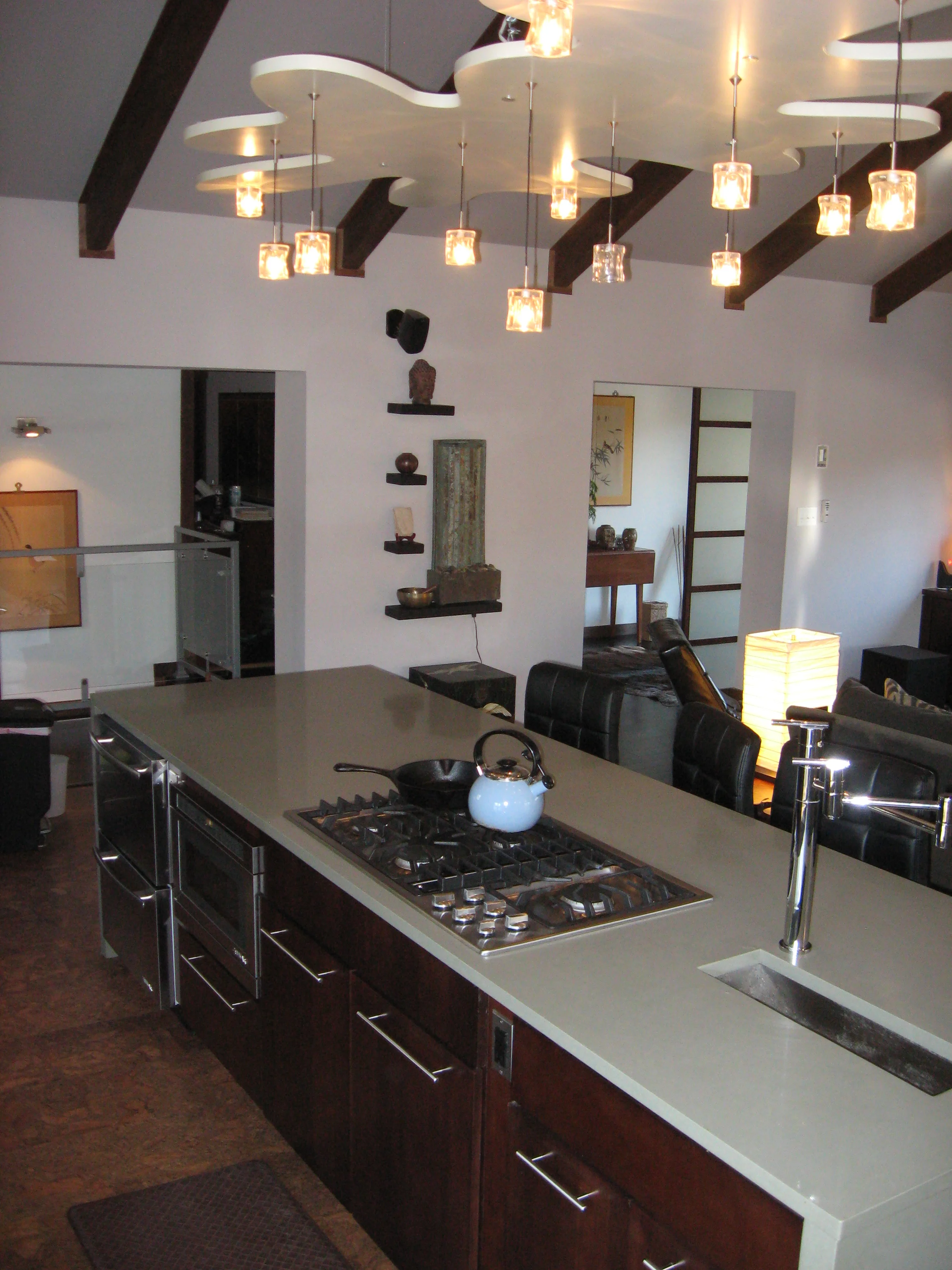 Rustic room transformed to "Urban Asian"