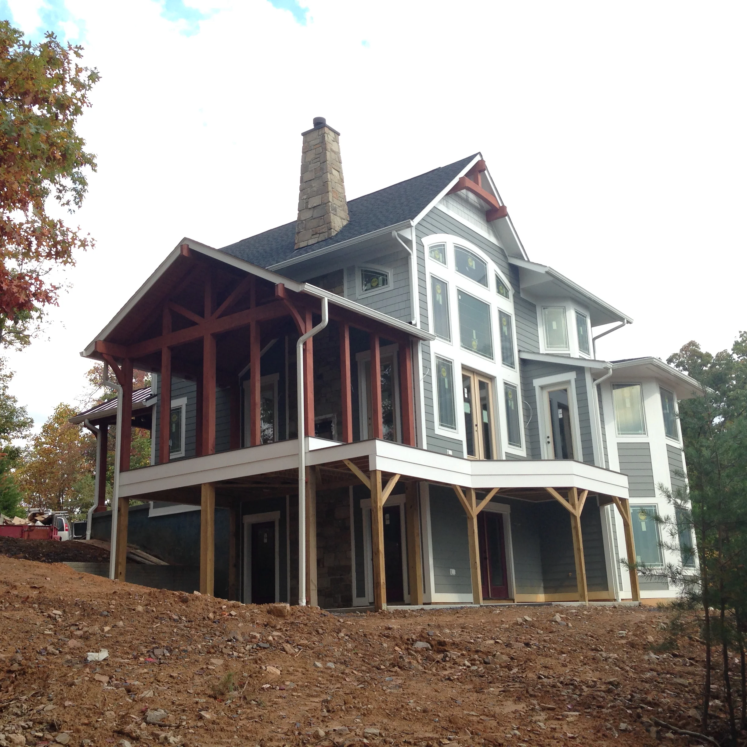  Coming soon:&nbsp; horizontal metal railing at the deck. 
